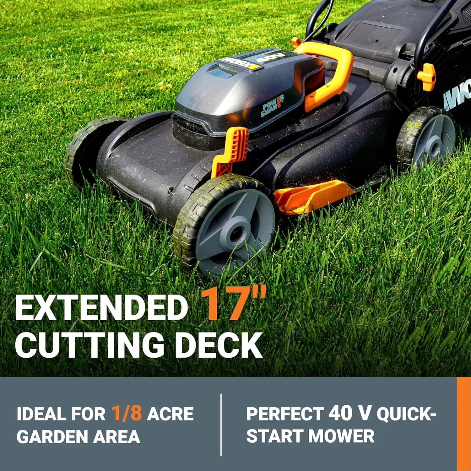 Compact Push Mower with Battery, 40V - WG743 - Satisfaction Guaranteed Model 1E04B6