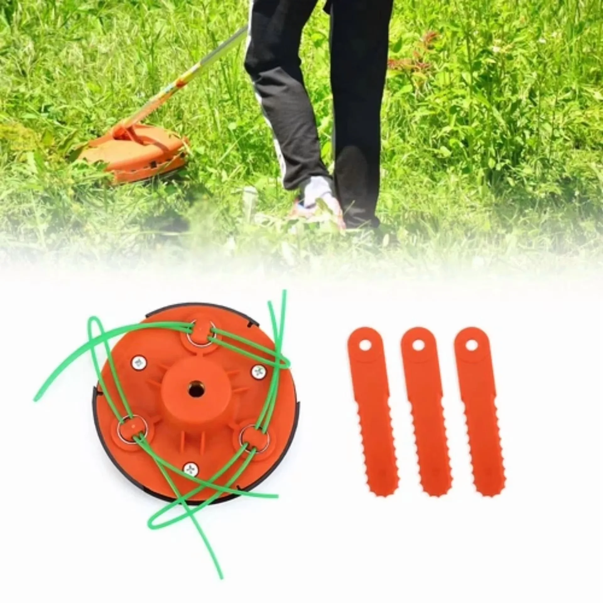 Premium Replacement Parts Accessory with Universal Replace Trimmer Head for Garden - Model 09FA4F