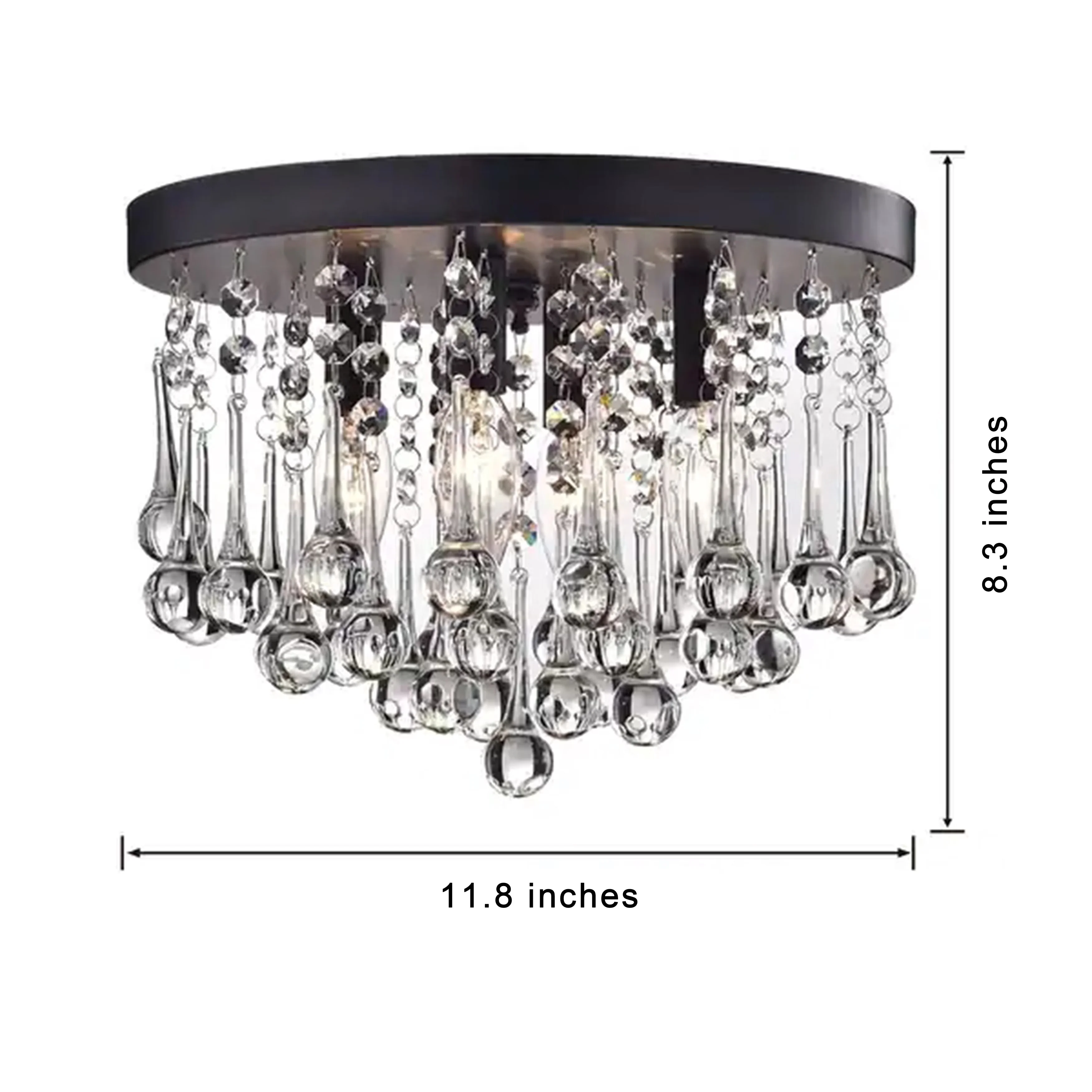 Innovative Ceiling Lights Fixture with Halogen, Modern - Iron Black, Clear, Multicolor Model EE68A0