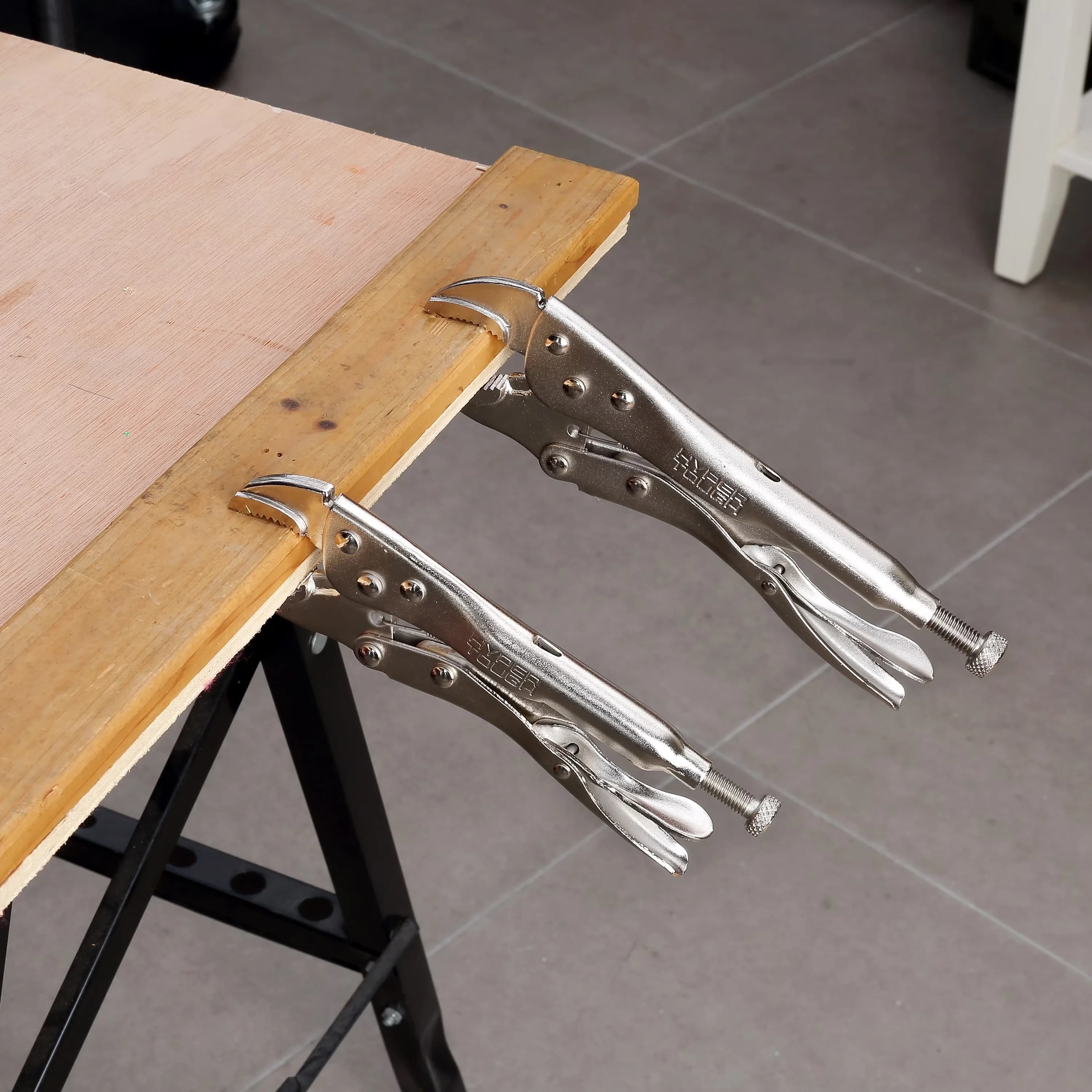 Hand Tool Versatile with Compact, Includes 5",7" and 10" Locking Pliers, 3 Piece Locking Plier Set - Gray 3 pc Model 383F32