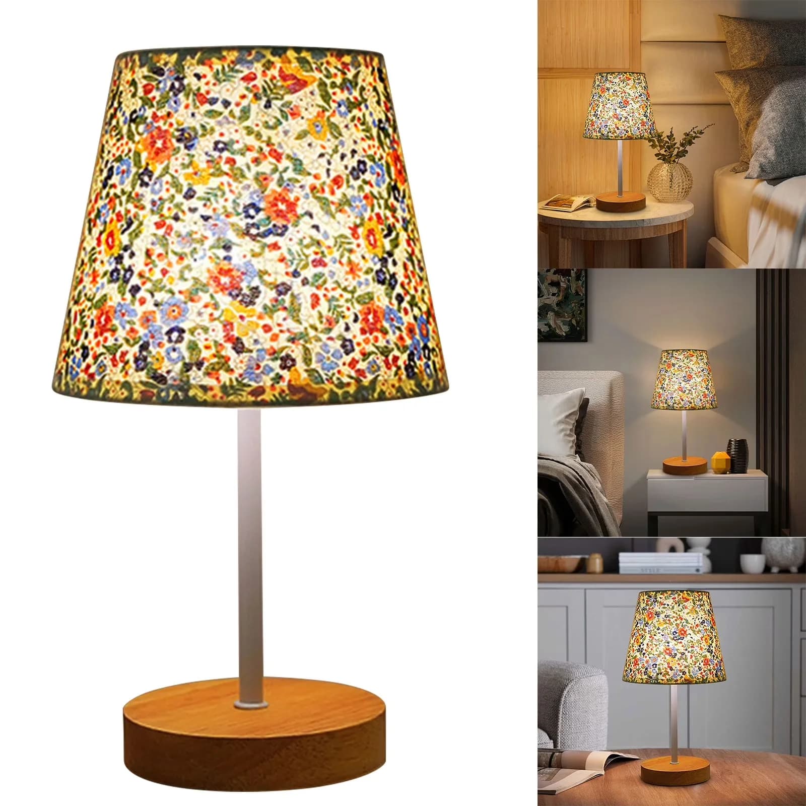 Lamp Innovative with LED, Battery - Multicolor Wood for Patio, Bedroom Model B47F7C