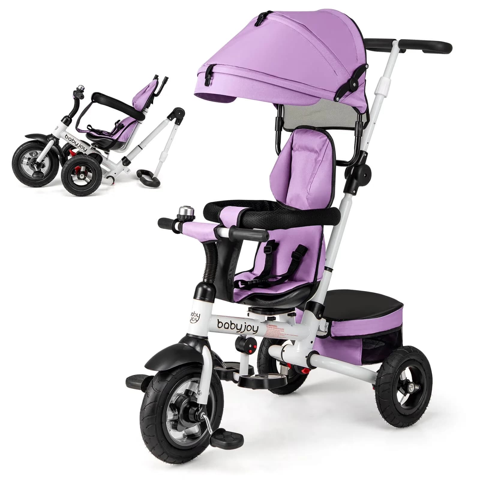 Reliable Kids Bike with Adjustable Seat, 5-in-1 Folding Trike - Pink 1-5 Model F22D55