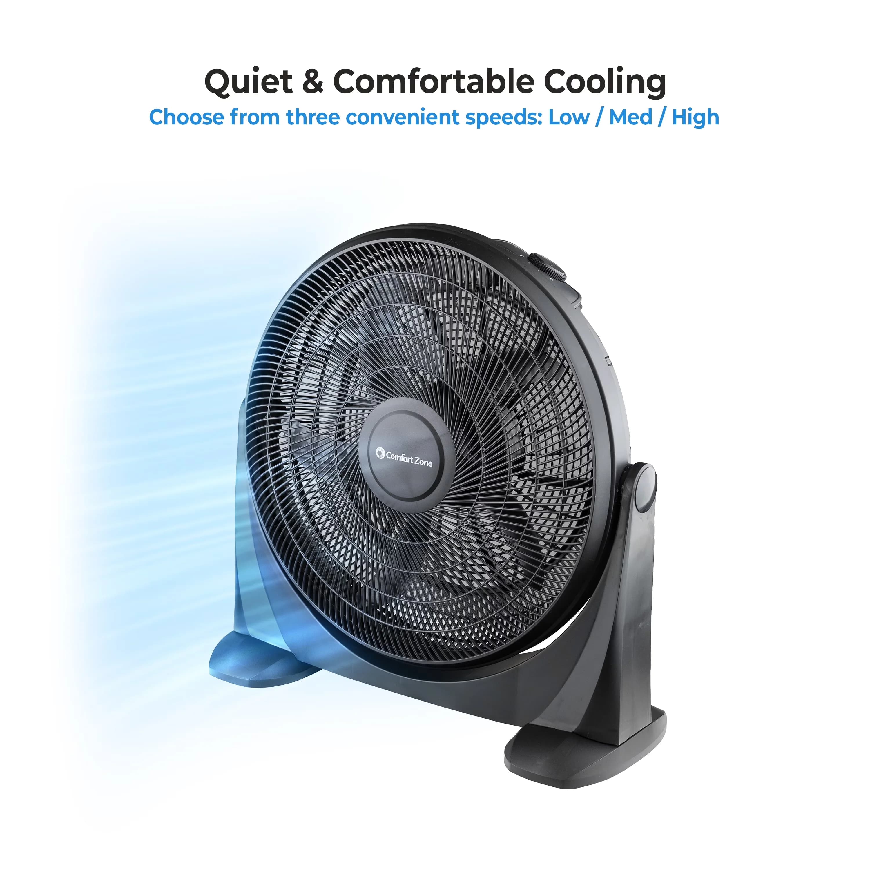 Fans In Cooling Reliable with Tilt Mechanism, Tilt - Black Lightweight Plastic Model 95DE99