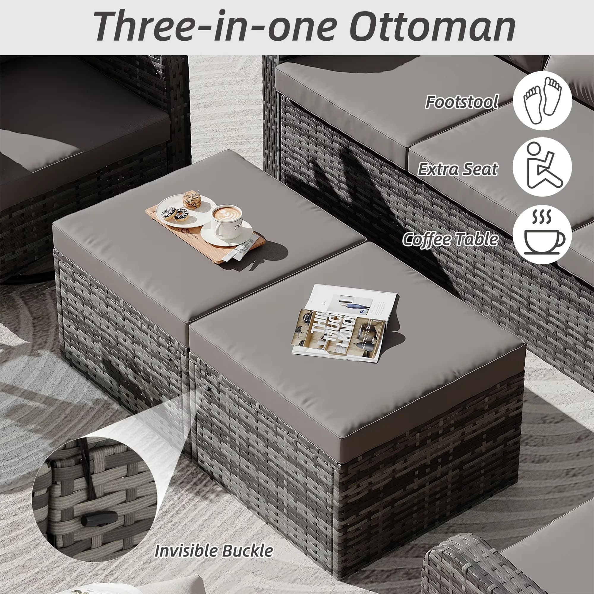 Professional Patio Conversation Set with Waterproof - Outdoor - Traditional Style Model 9D22AF