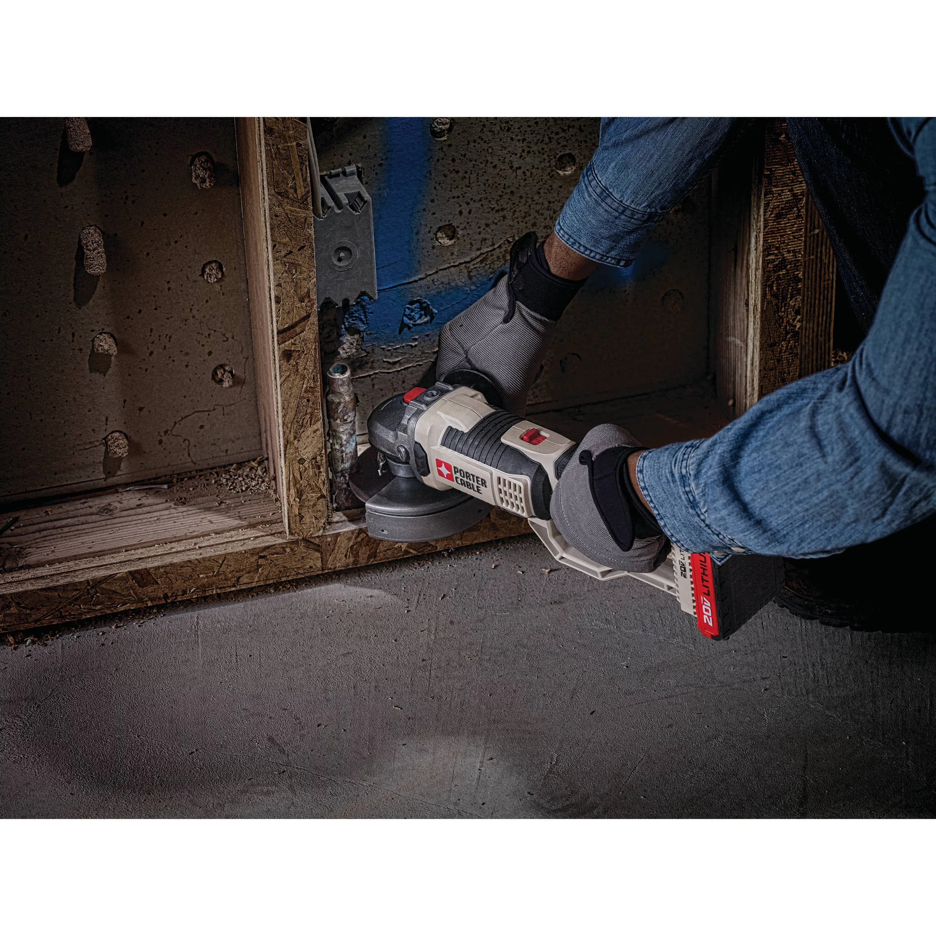 Woodworking Durable with Battery, Tool-Free Assembly, Cast metal gear housing. - Gray Model F4B441