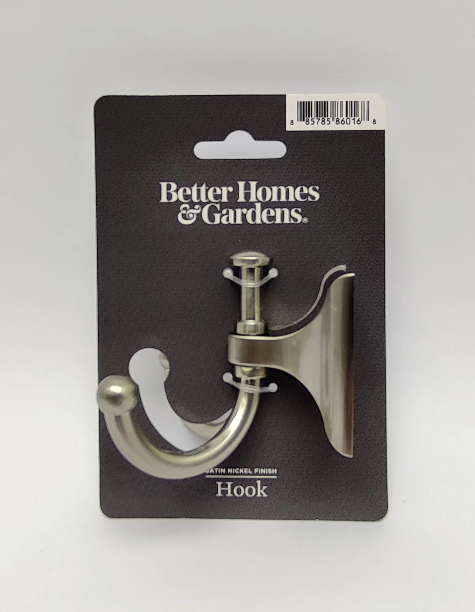 Reliable Bathroom Renovation with Easy Installation, Satin Nickel Eiffel Hook - Wood Silver Model 80B182