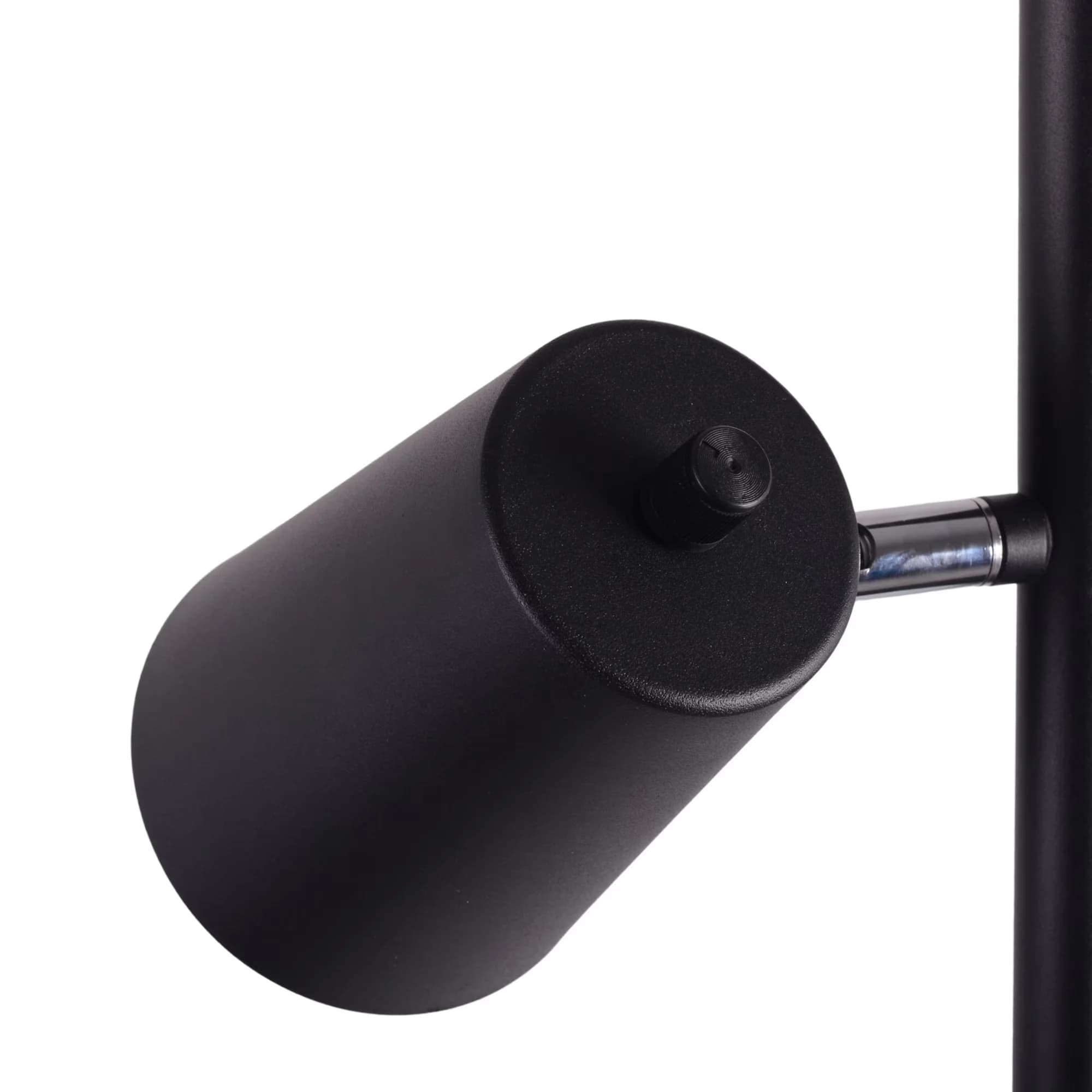 Floor Lamp Essential with LED, Adjustable Head, 62.2 in Height - Metal Black Model 69F027