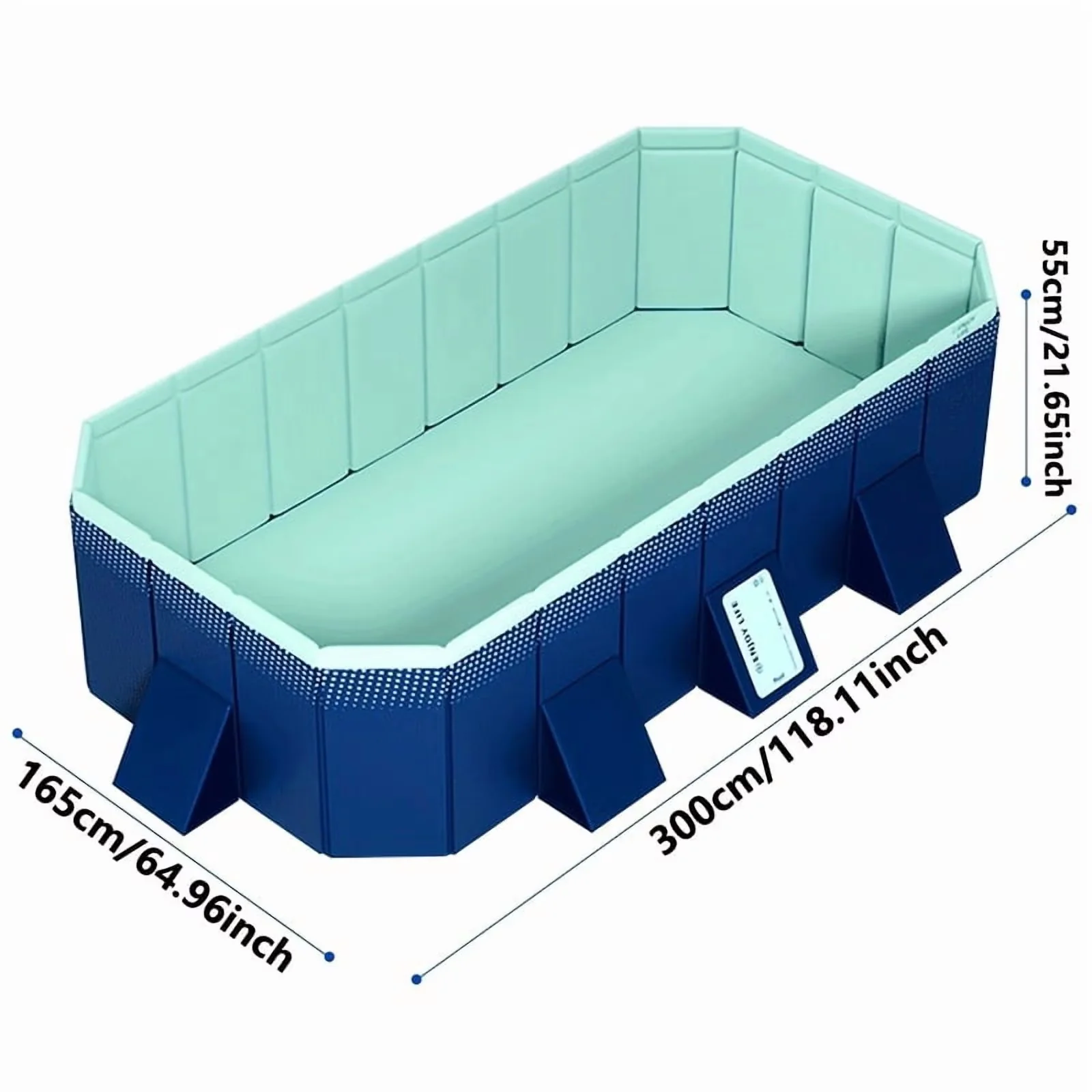 Classic Inflatable Pool - Blue Folding for Home and Office Model 6B1B0E