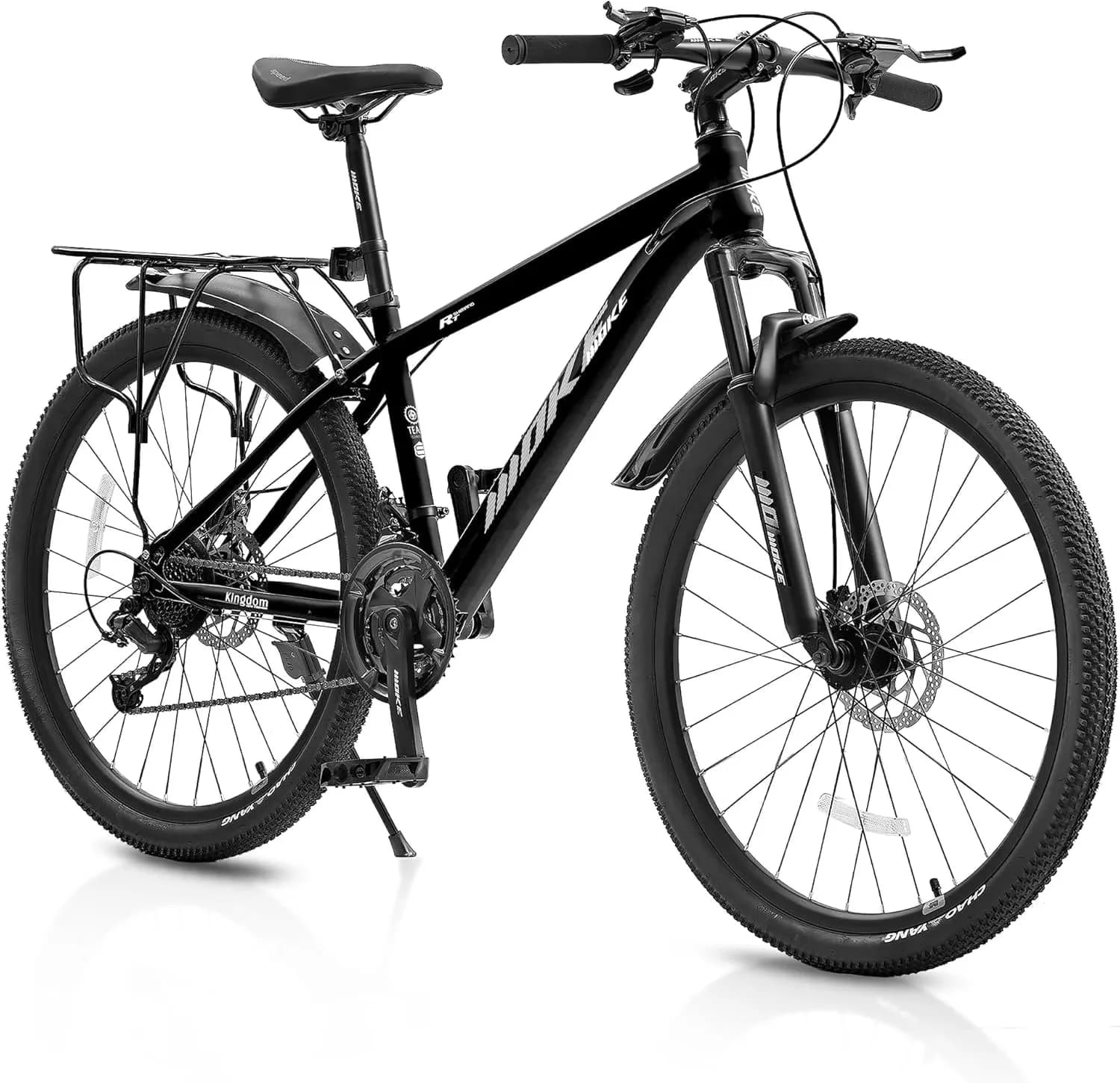 Mountain Bike Compact with Adjustable Speed, 21-Speed Drivetrain - Black Model 08C07C