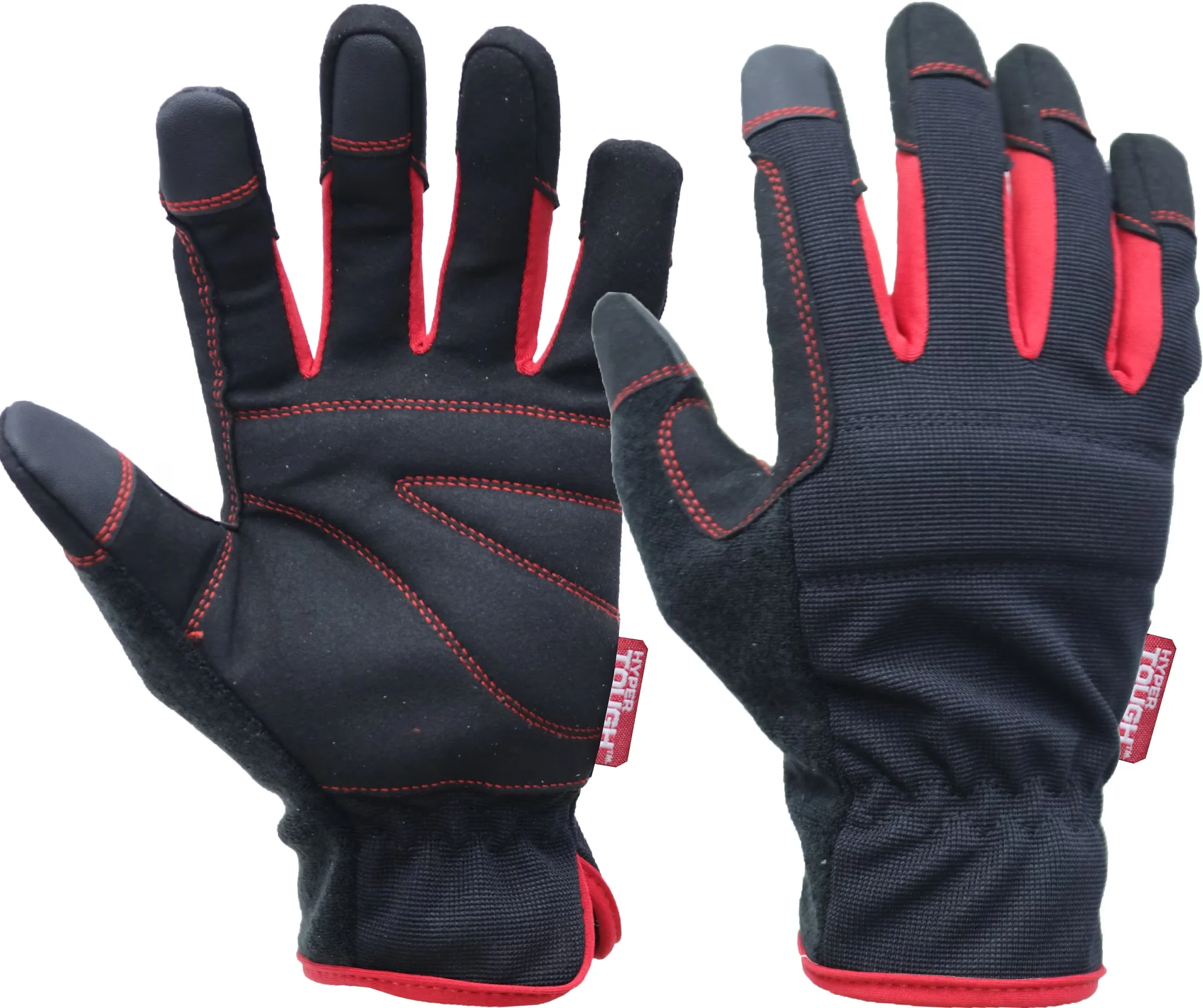 Protective Equipment Modern with Padded Palm & Knuckles, Touchscreen - Faux Leather Black Model BDB079