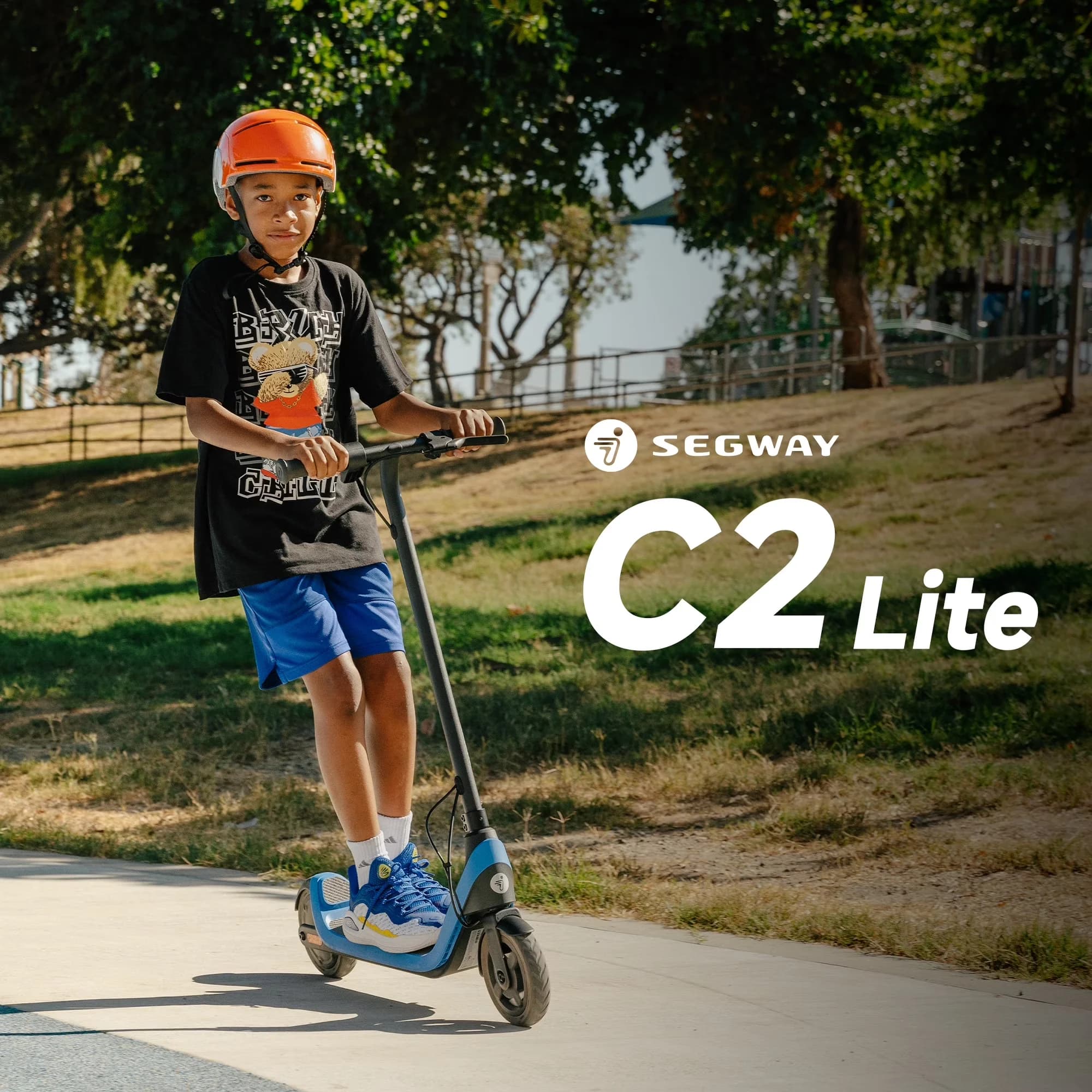 Scooter Essential with 9.9 mph Max Speed, Ages 6-10, C2 Lite Kids Electric - Blue Steel Model 959732