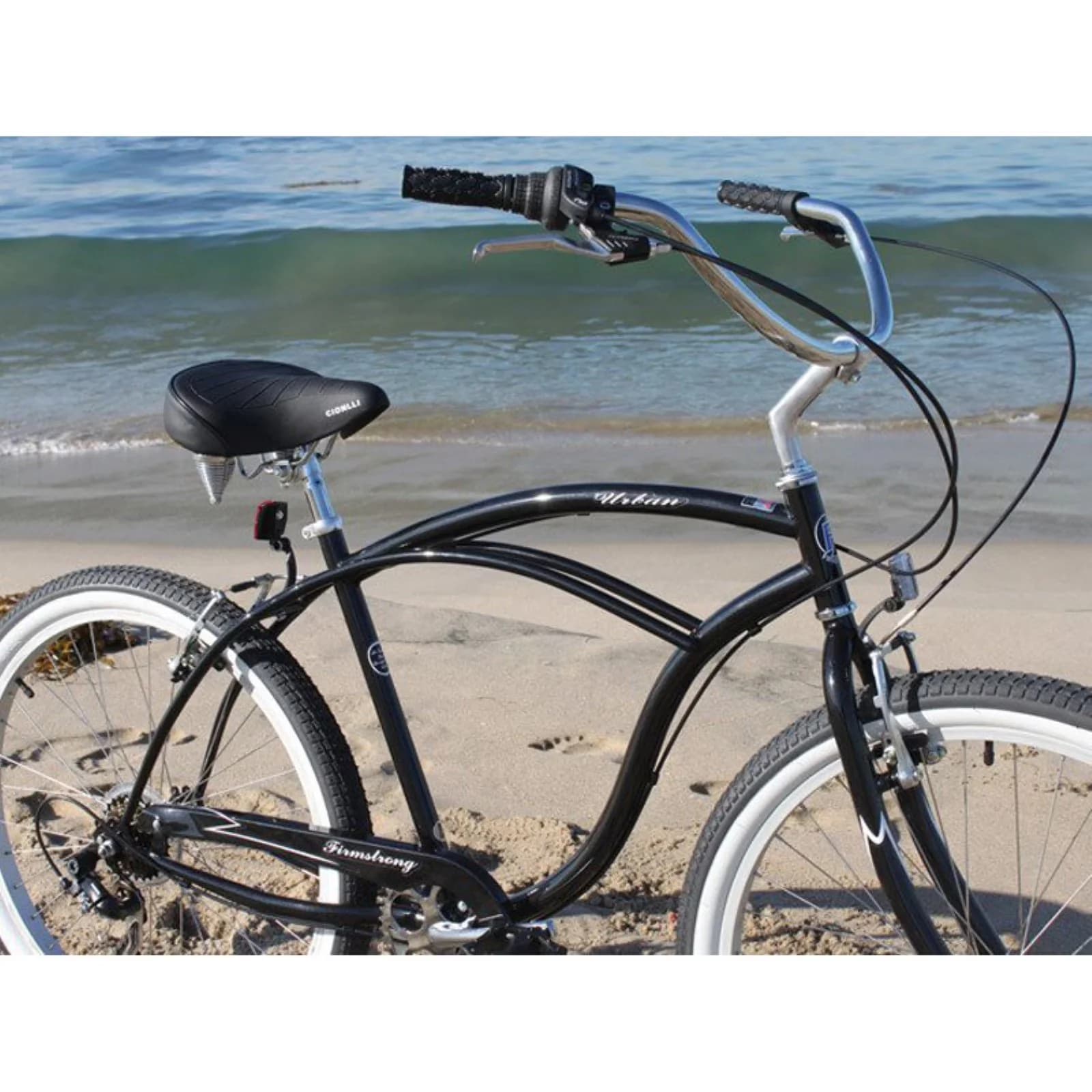 Efficient Cruiser Bike with Adjustable Seat, Matte Black, Urban Man - Black Model 98B5CF