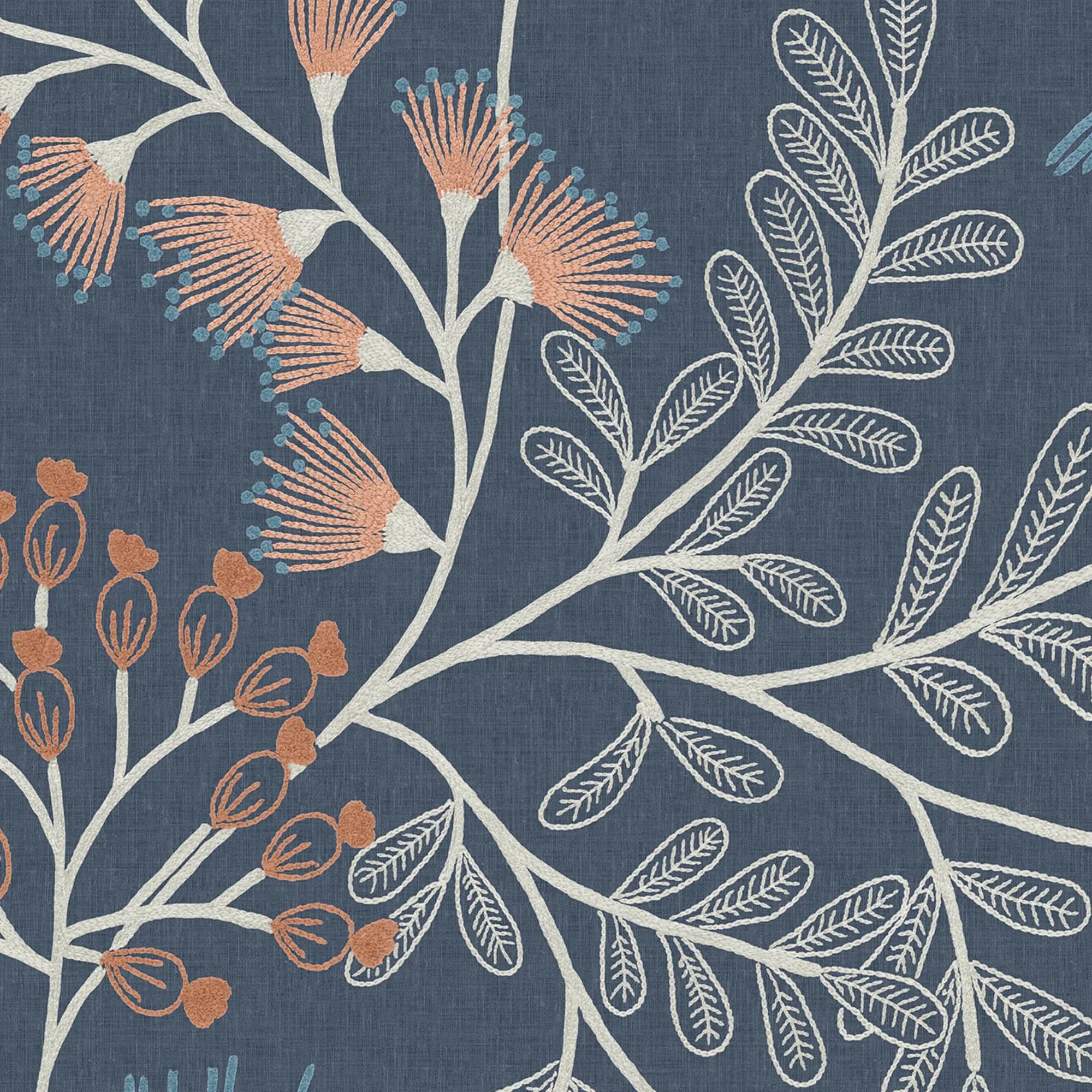 Essential Wallpaper Wall Decals Wall Covering with Removable, Richmond Navy - Blue Non-Woven Model CDE30E