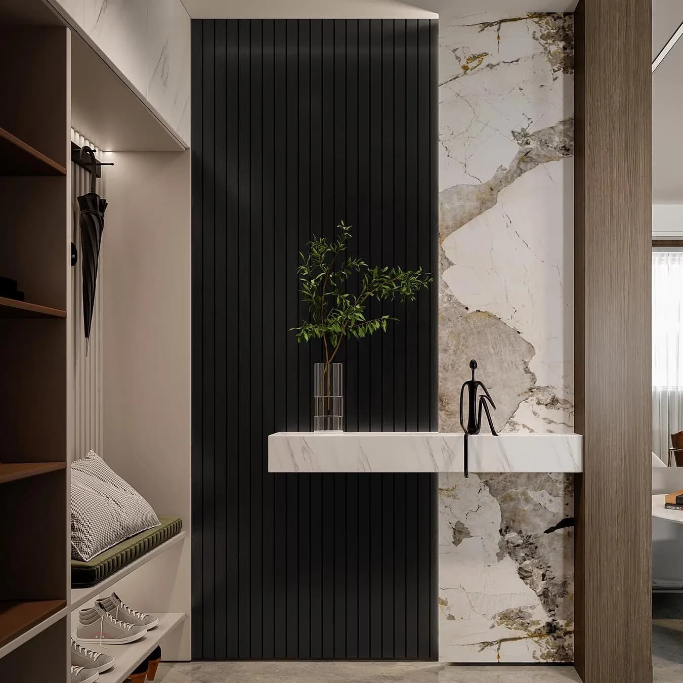 Modern Wallpaper with Easy To Clean, Washable, Durable - Plastic Black-15.7" X 236" Model D67B75