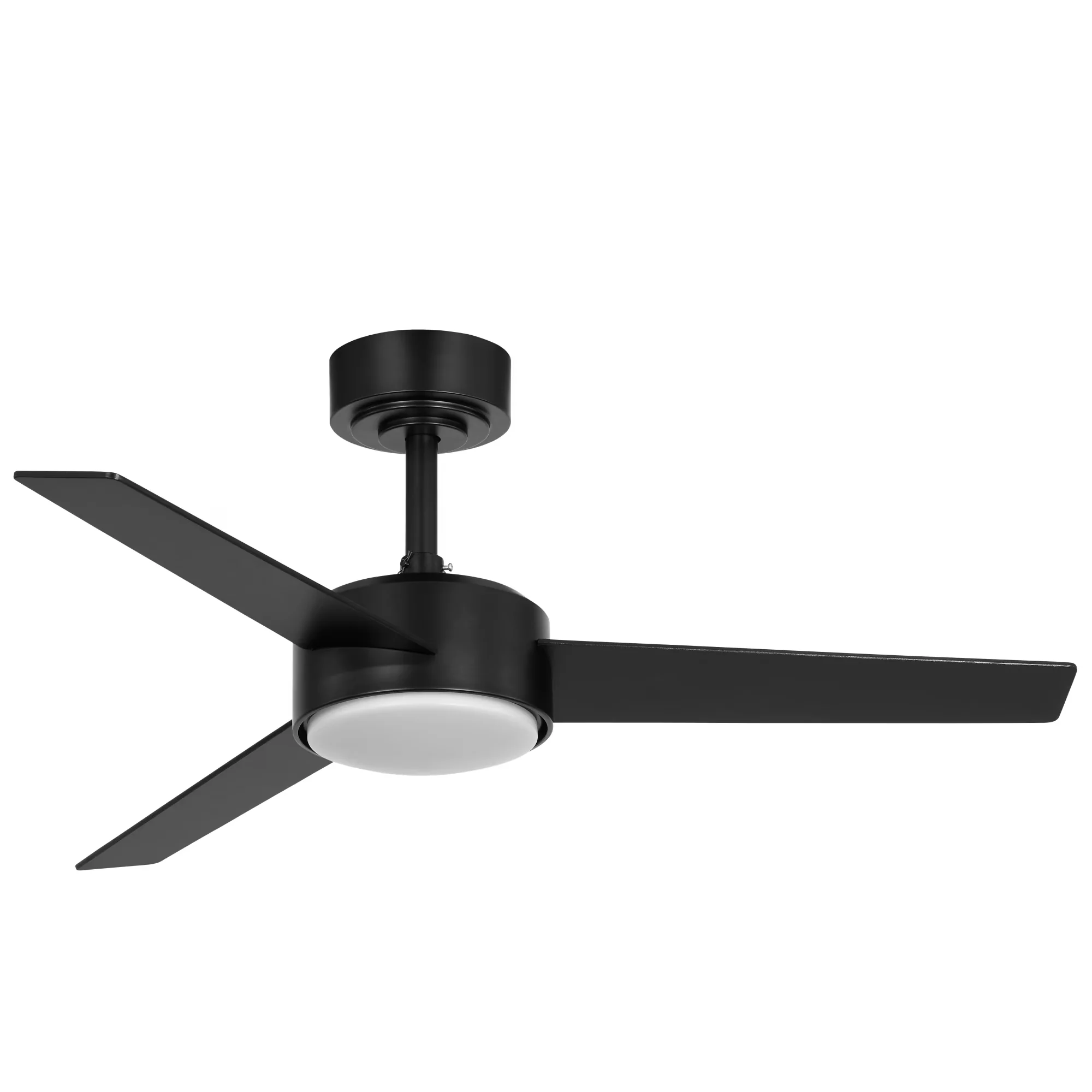 Efficient Ceiling Fan with LED, Remote Controlled, Traditional - Black Acrylic Model 658C1C