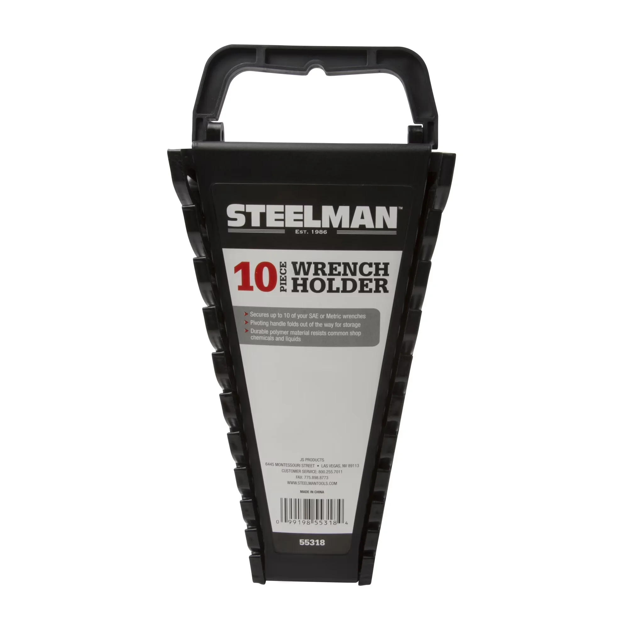 Modern Toolstorage with 55318 Universal 10-Tool Wrench Holder, Black - Polypropylene (Pp) Black Model D13DFE