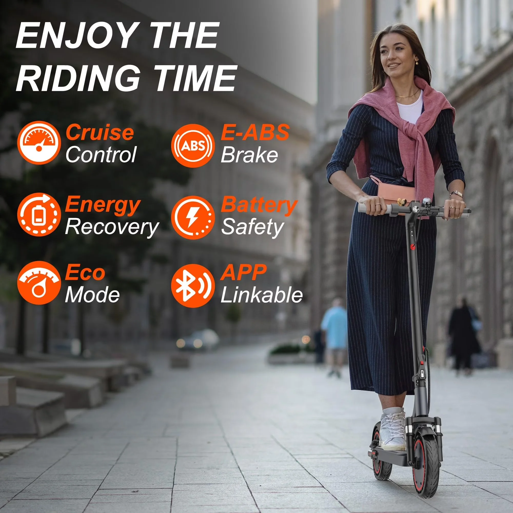 Classic Scooter with 500W, Foldable, Electric - Alloy Black for Everyday Use Model D1CA57