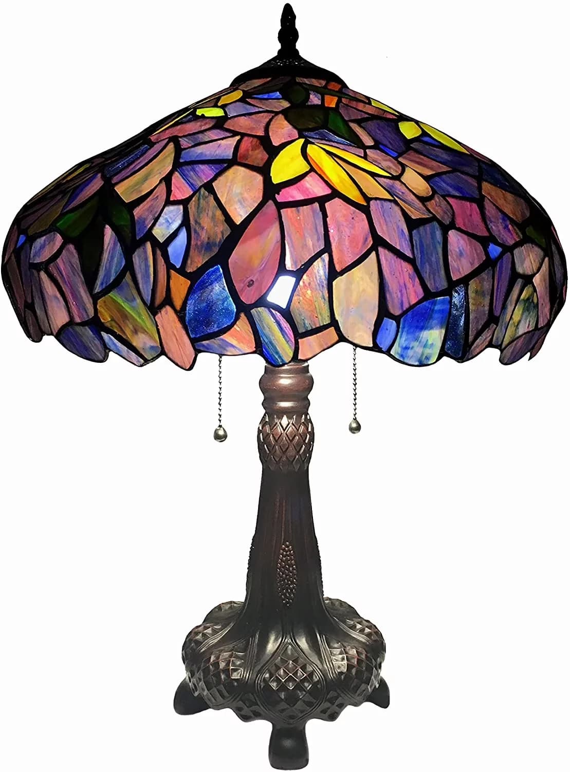 Quality Table Lamp with Incandescent, Tiffany Lamps, Tiffany - Resin Multicolor Model 561152
