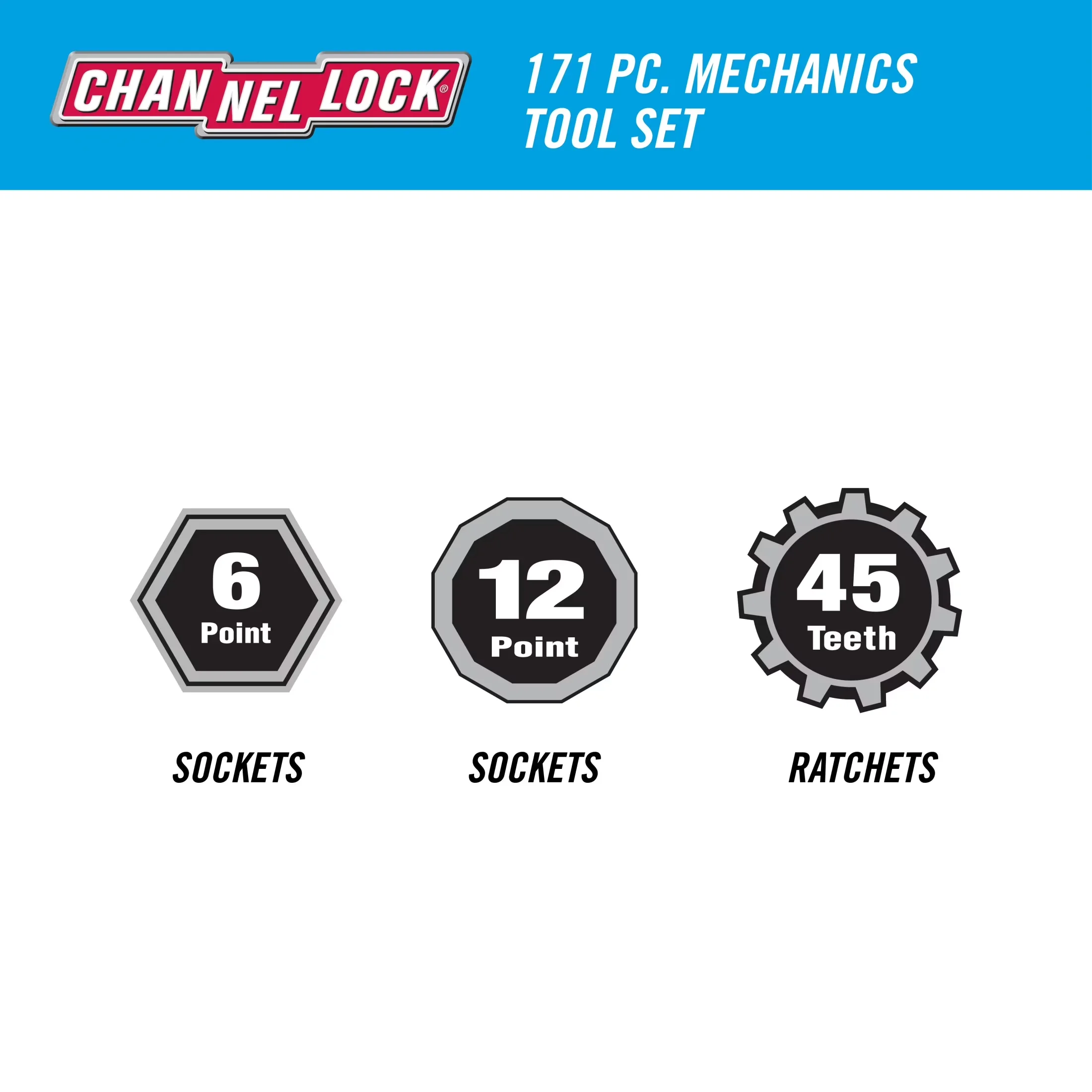 Innovative Pro Tool with Magnetic, Mechanic's Set, Includes Standard SAE and Metric Sizes - Model 9EE353