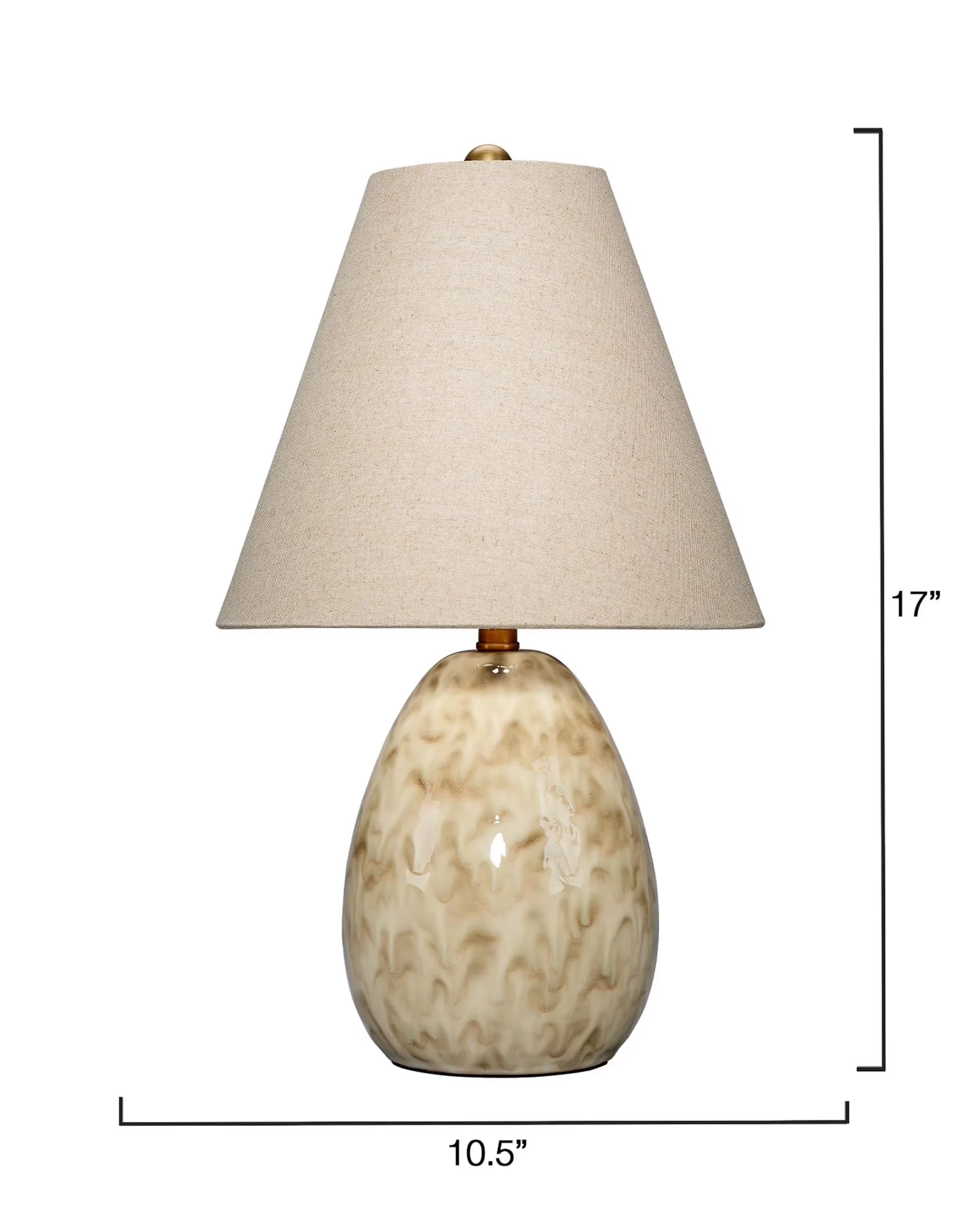 Sleek Table Lamp with Incandescent, 1" Metal Round Brass Finial - White Ceramic Model 271D36