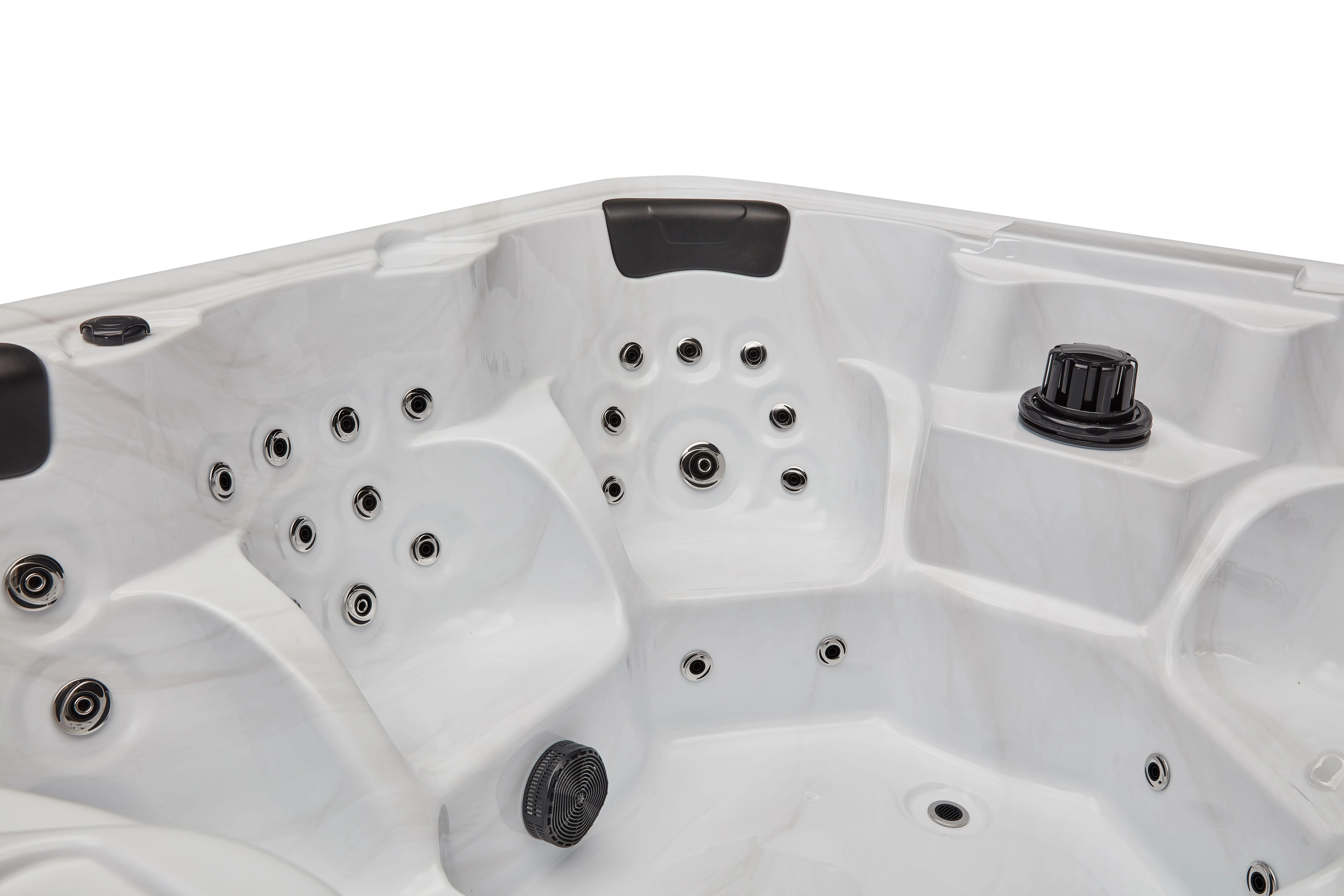Stylish Hot Tub with LED, Uv Resistant, Eclipse 6 Person 51 Jet - Gray Model 0F9D6D