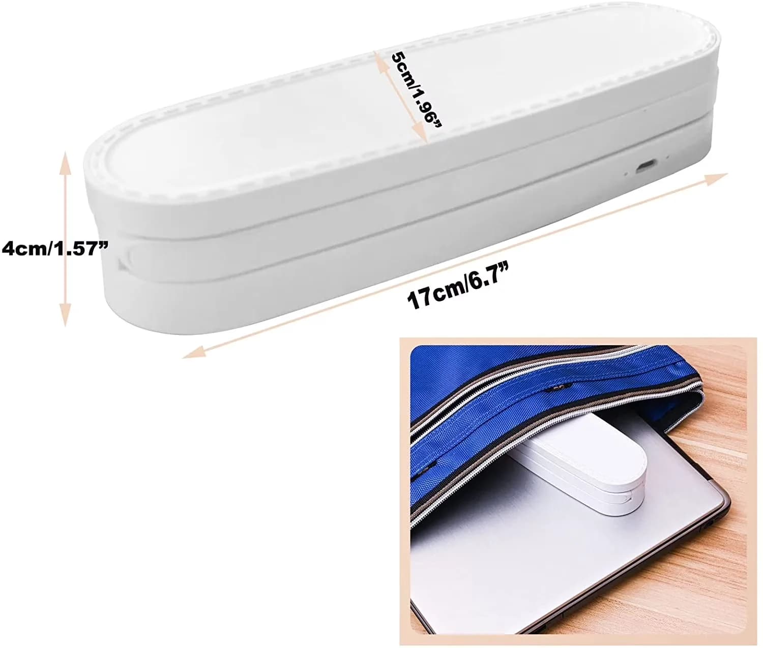 Desk Lamp Premium with LED, Battery - Wood, Metal White for Home, Office Model 8B6D42
