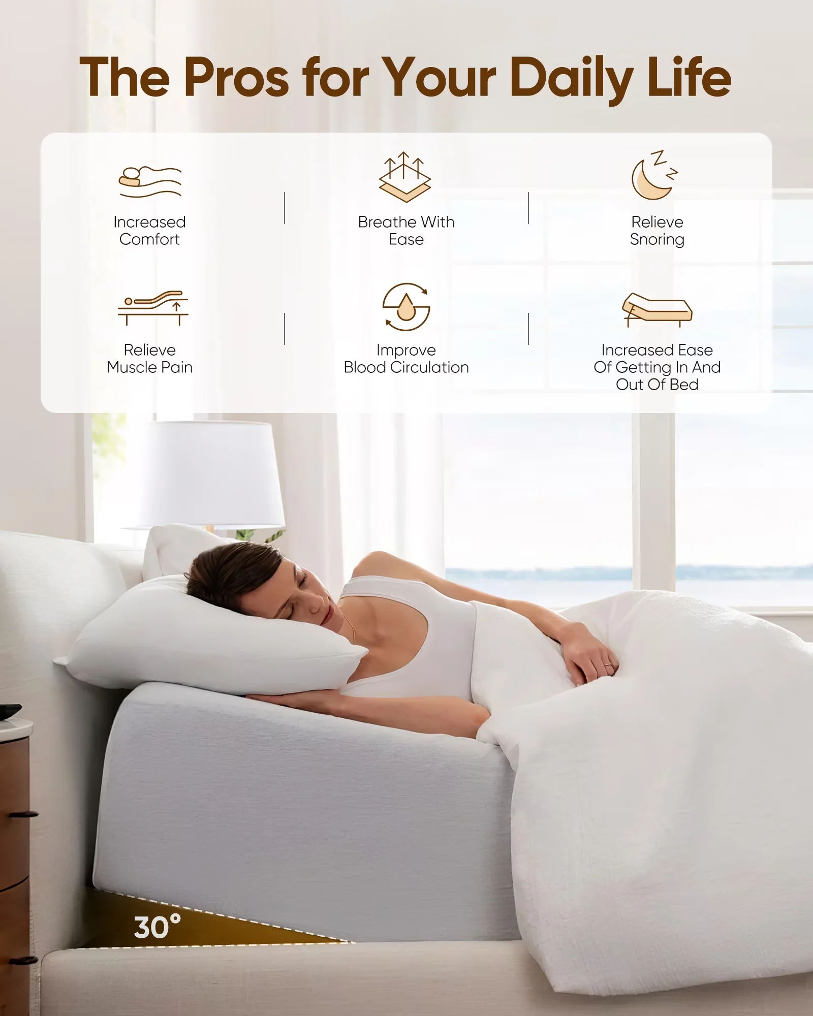 Premium Mattresses Accessory with Adjustable Height, Headboard Compatible - Hardware Iron Frame Model 212E70