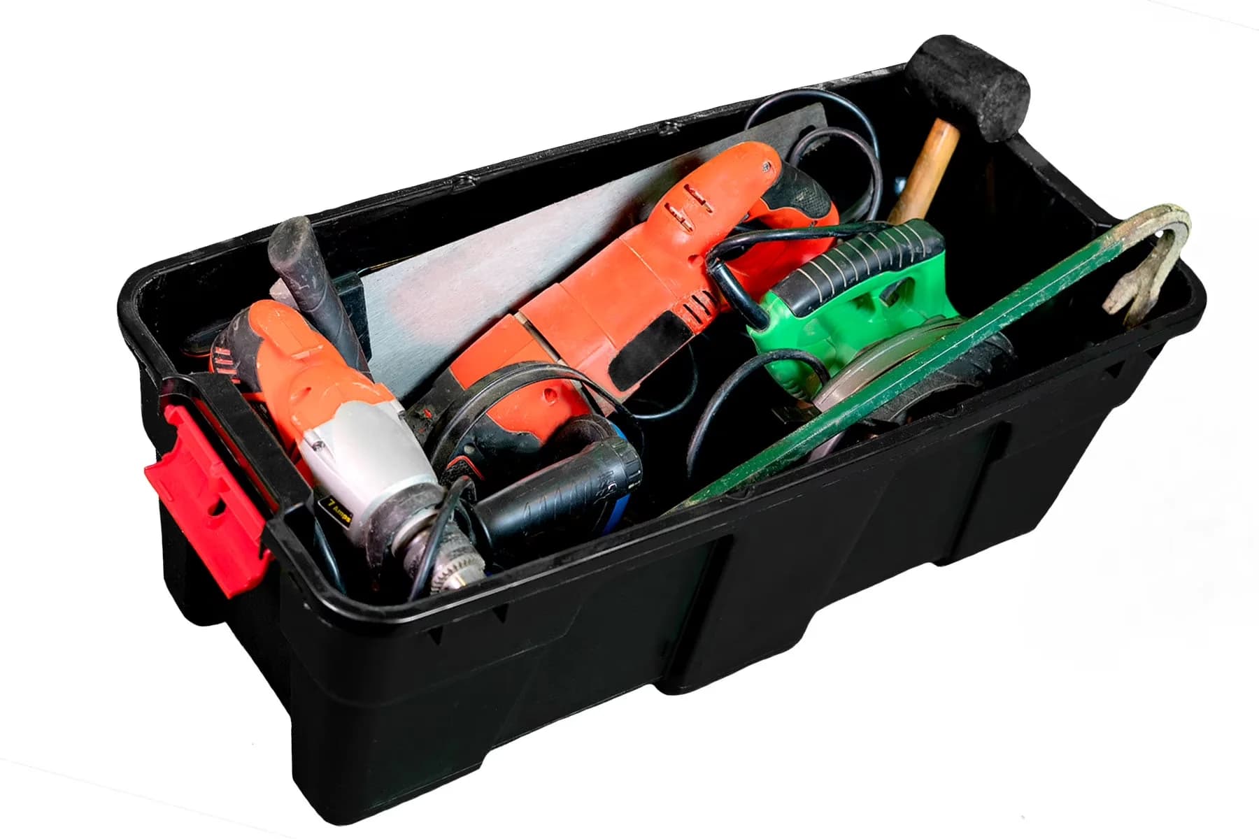 Stylish Garage Storage Supply with Lockable, Suitable for indoor or outdoor use, Built-in handles for easy transport - Black Plastic Model BCC83D