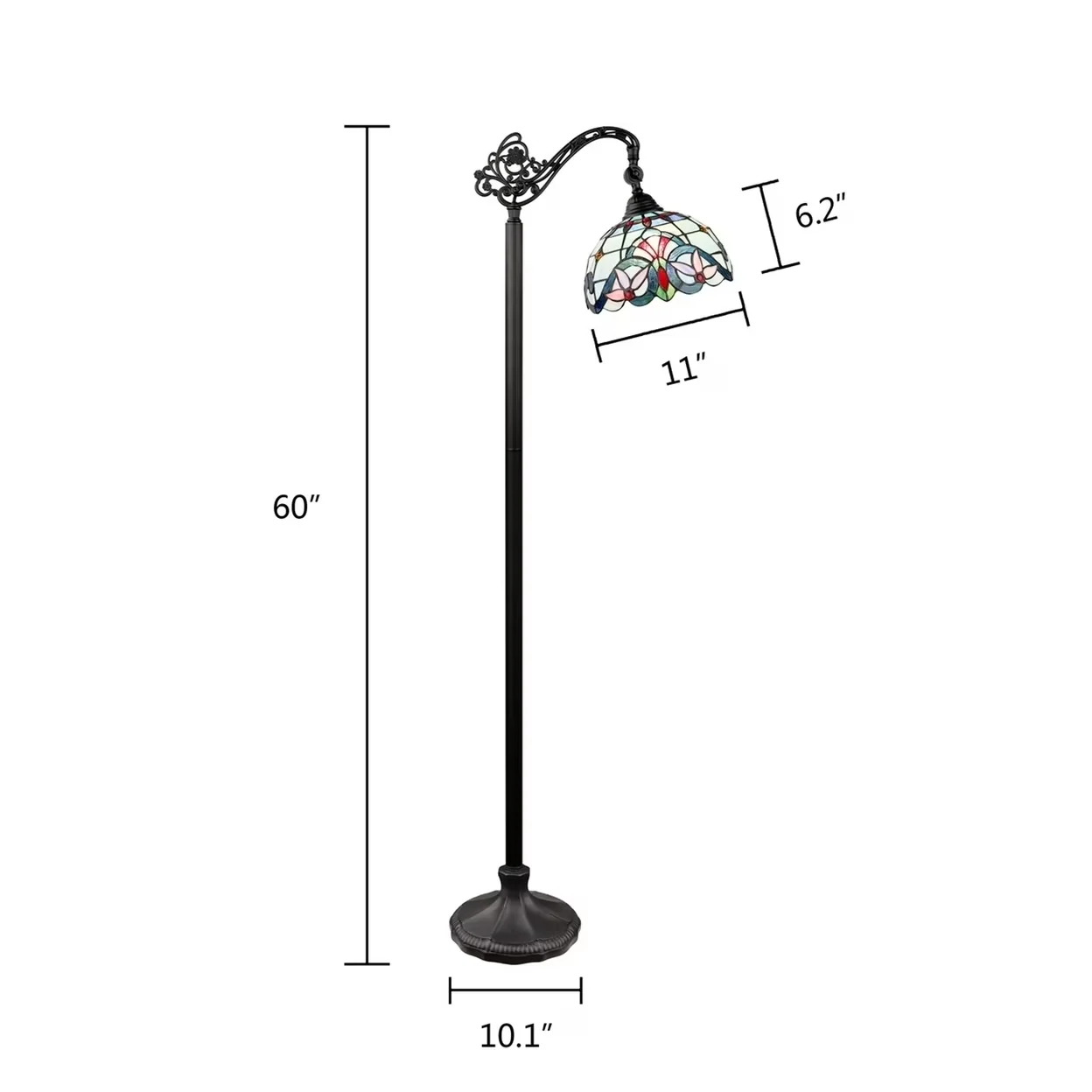 Floor Lamp Professional with Incandescent, Contemporary - Multicolor Resin, Glass, Metal Model 6FE9BC