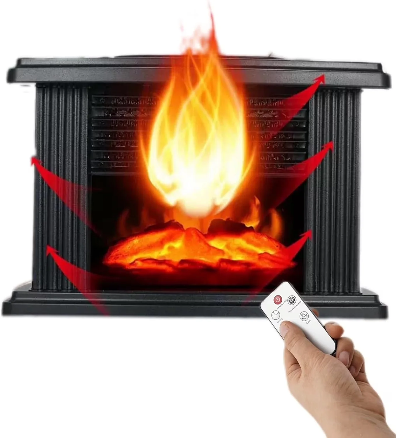 Premium Portable And Electric Space Heater with 1000W, Temperature Controlled - Black for Indoor, Bedroom Model 0DBBE6