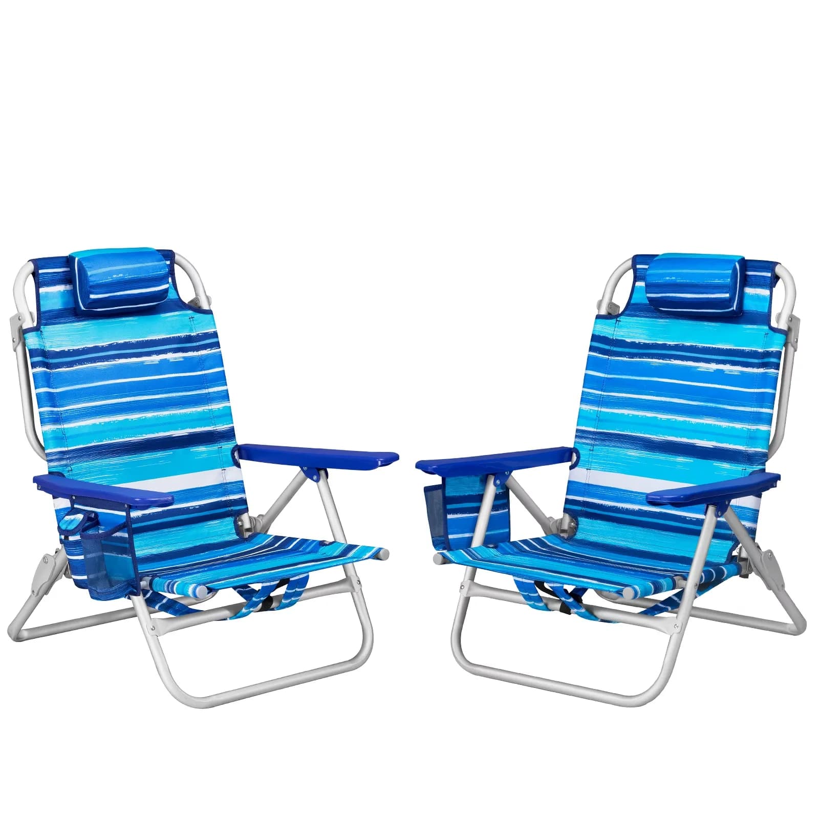 Essential Beach Chair with Adjustable, Backpack Chairs - Blue Strap Oxford Cloth, Aluminum for Camping Model 66736F