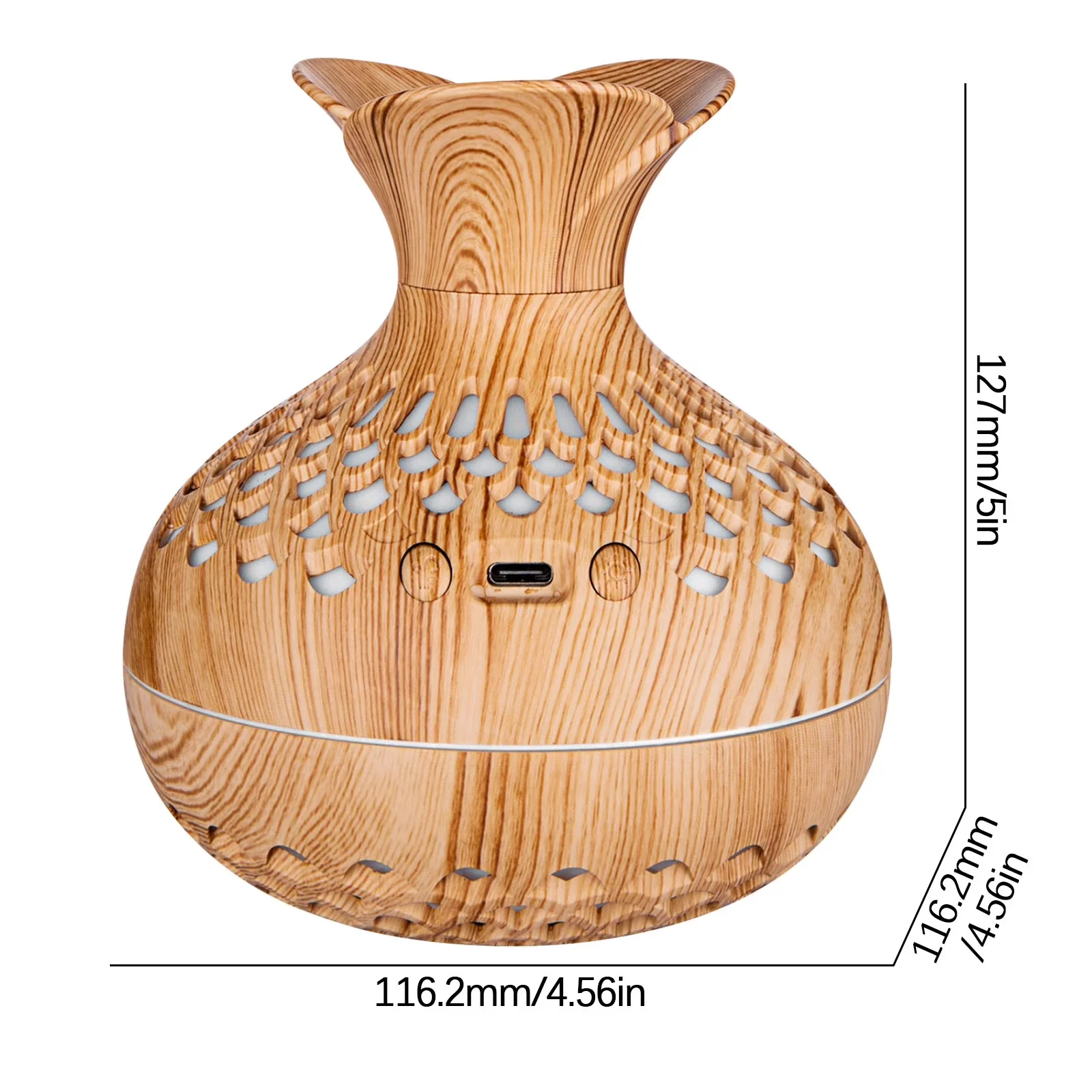 Efficient Humidifier with Automatic Shut-Off, Colorful Night Light - Yellow Model 17777D