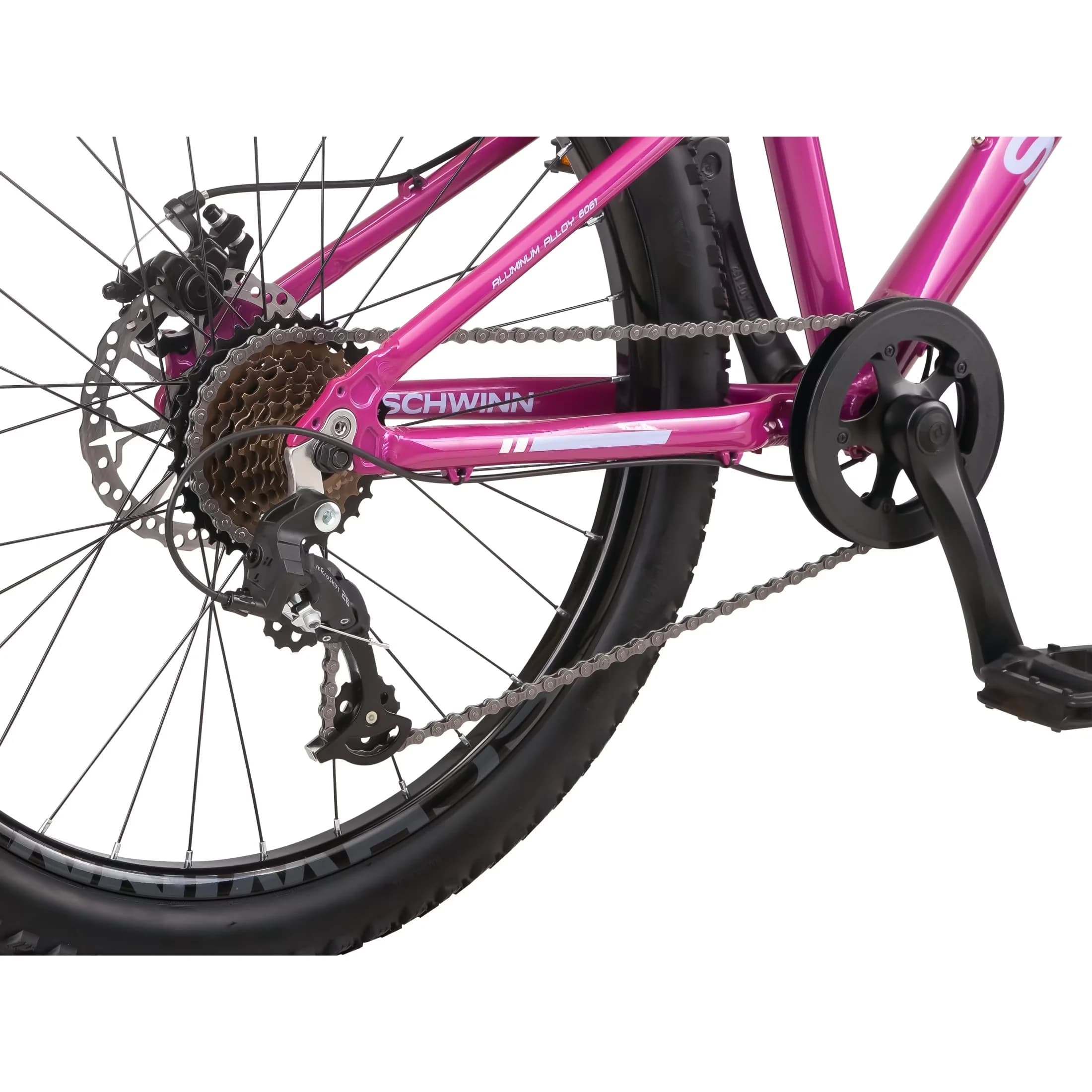 Classic Mountain Bike with Adjustable Seat Height, Axum Sport Youth Unisex 24-in. - Pink Model 411AC0