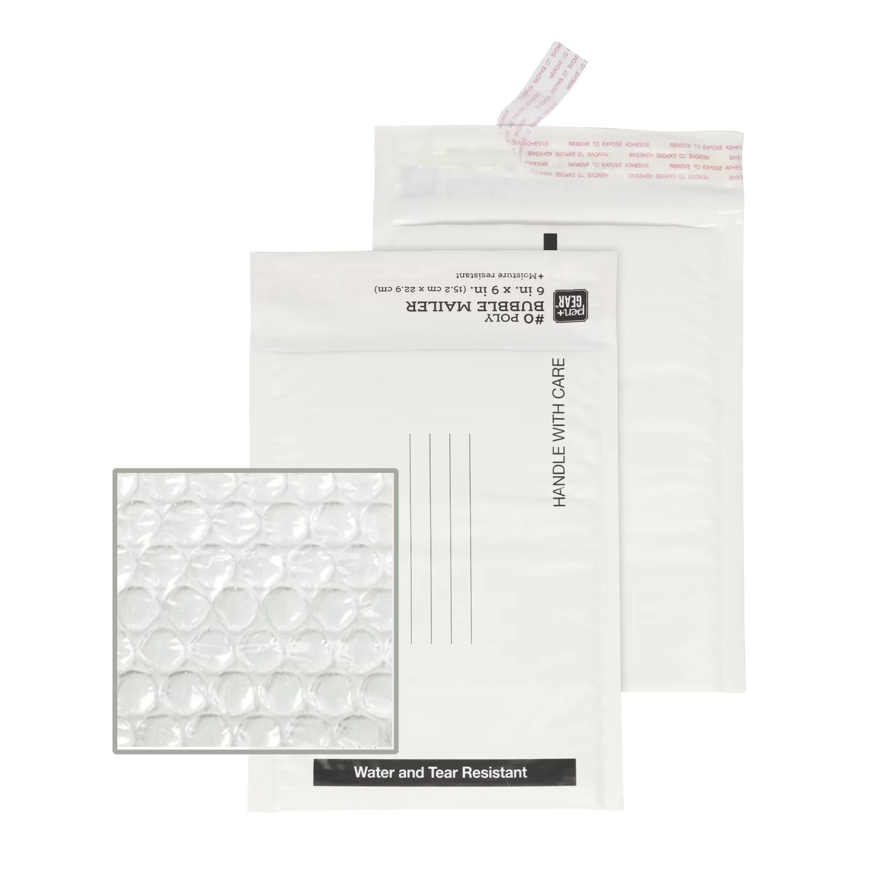 Professional Moving with White Self-Sealing Poly Bubble Mailers, 6" x 9 - Poly Model 4F313F