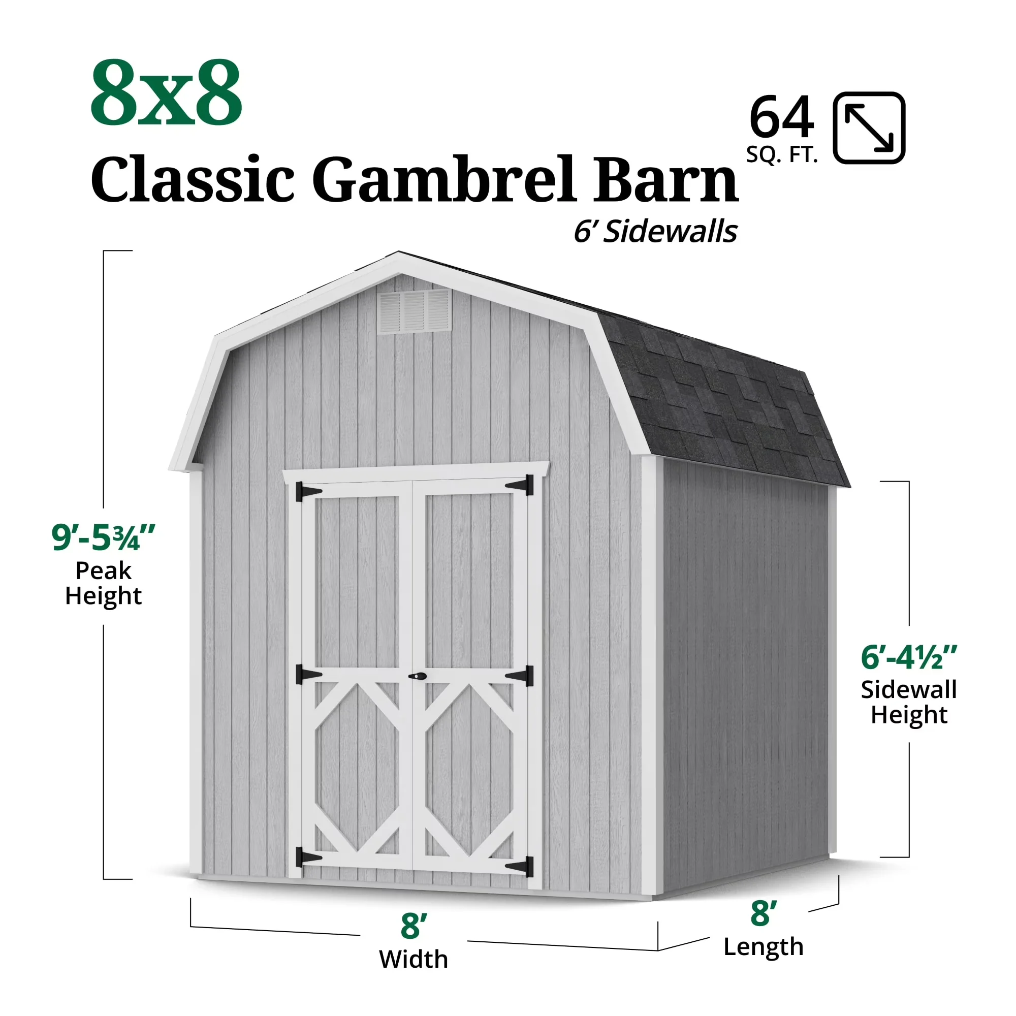 Shed Modern with Mold Resistant, Lockable Door, Uv Resistant - Wood, Lp Smartside Siding Brown Model 745BDC