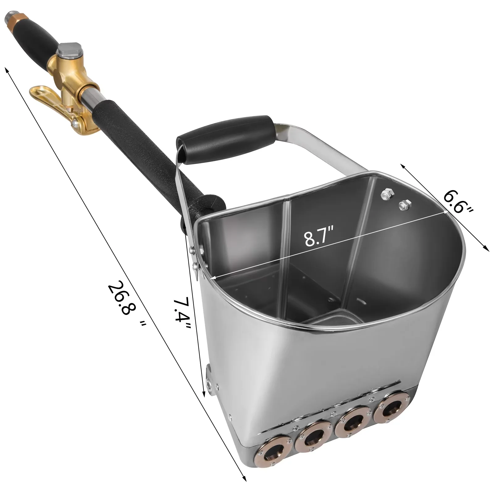 Reliable Air Tools Compressor with Durable, Stainless Steel Manual Wall Sprayer - Silver Model B965A2
