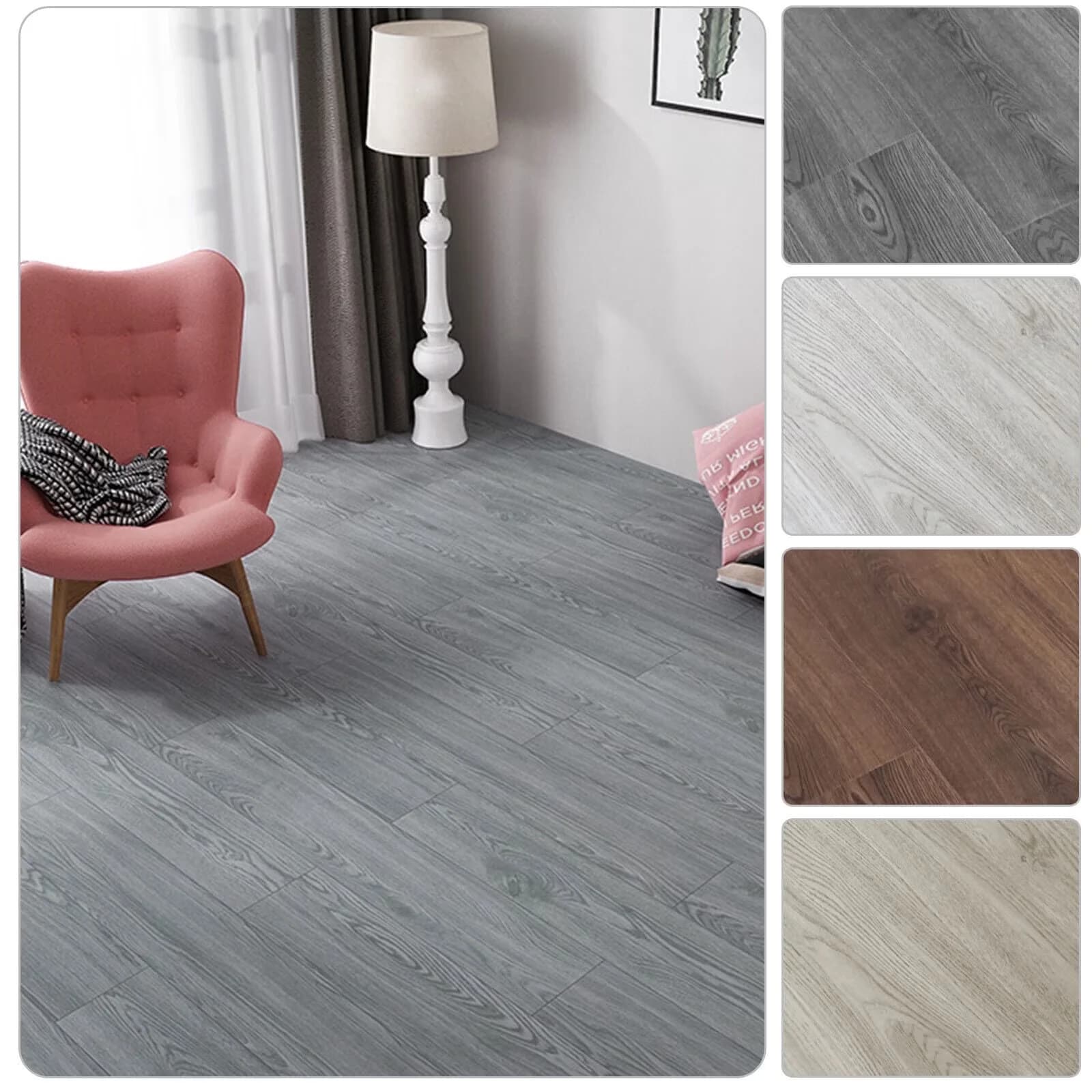 Grey Vinyl Flooring Vinyl Plank Flooring Quality with Easy To Clean, Water-Resistant, Waterproof - White 36" x 6" Model 5EC271
