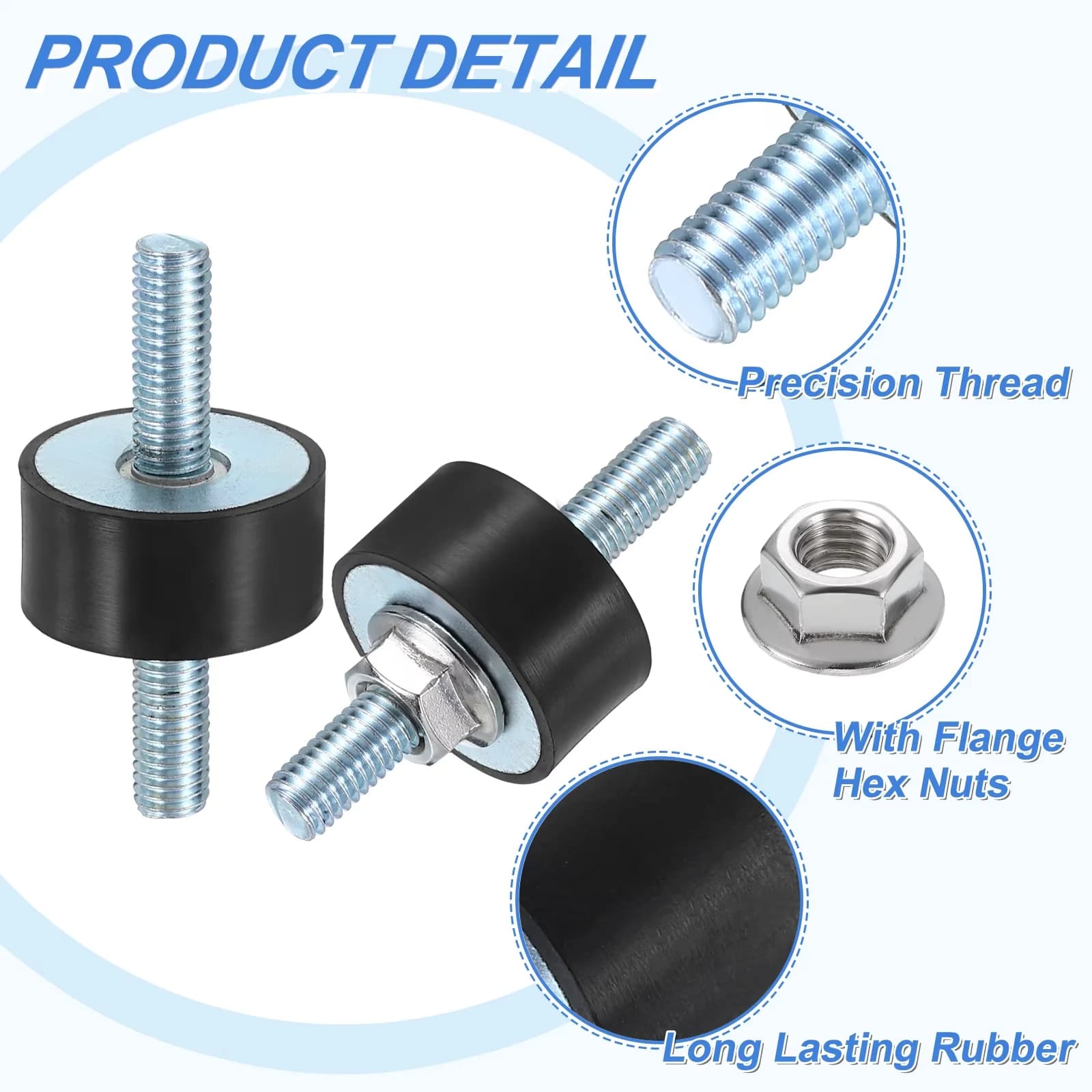 Air Tools Compressor Classic with Nuts, Overall Length: 61mm/2.4", Color: Black, Silver - Model 6A18A0