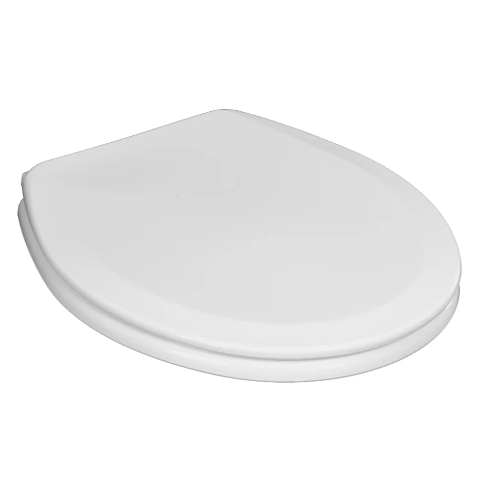 Quality Toilet Seats And Lid with Easy To Clean, Seat Shape: Round, 700-001 Round Molded Wood Seat - White Molded Wood Model 0D05BB
