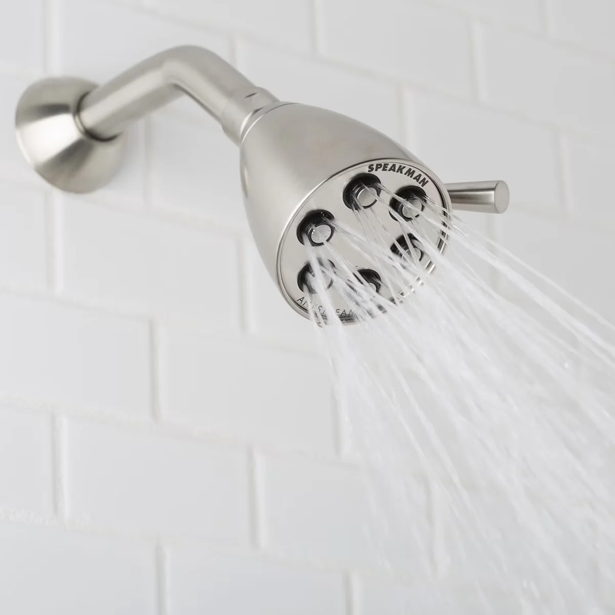Stylish Shower Head with Adjustable, Self-Cleaning, Matte Black - Brass Model C2BC8B