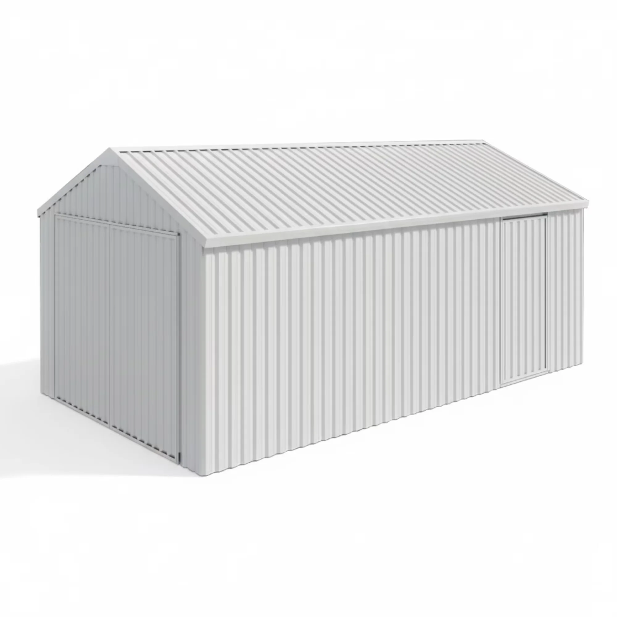 Stylish Shed with Water-Resistant, Waterproof, Rust Resistant - Off-White Q235 Metal for Car, Garden Model 0942B9