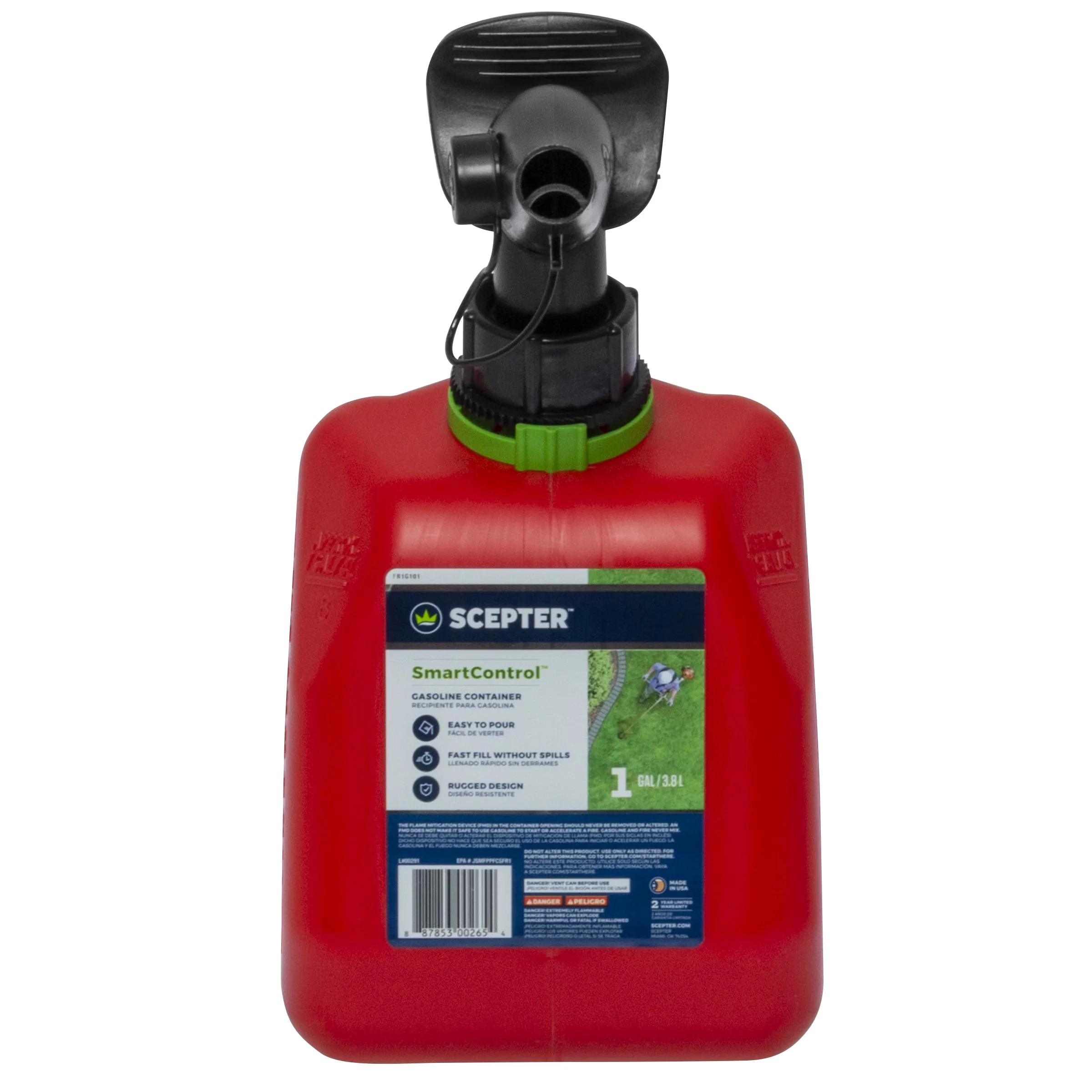 Classic Replacement Parts Accessory with For Emergency, 1 Gallon Capacity SmartControl Gas Can - Plastic Model 18A07D