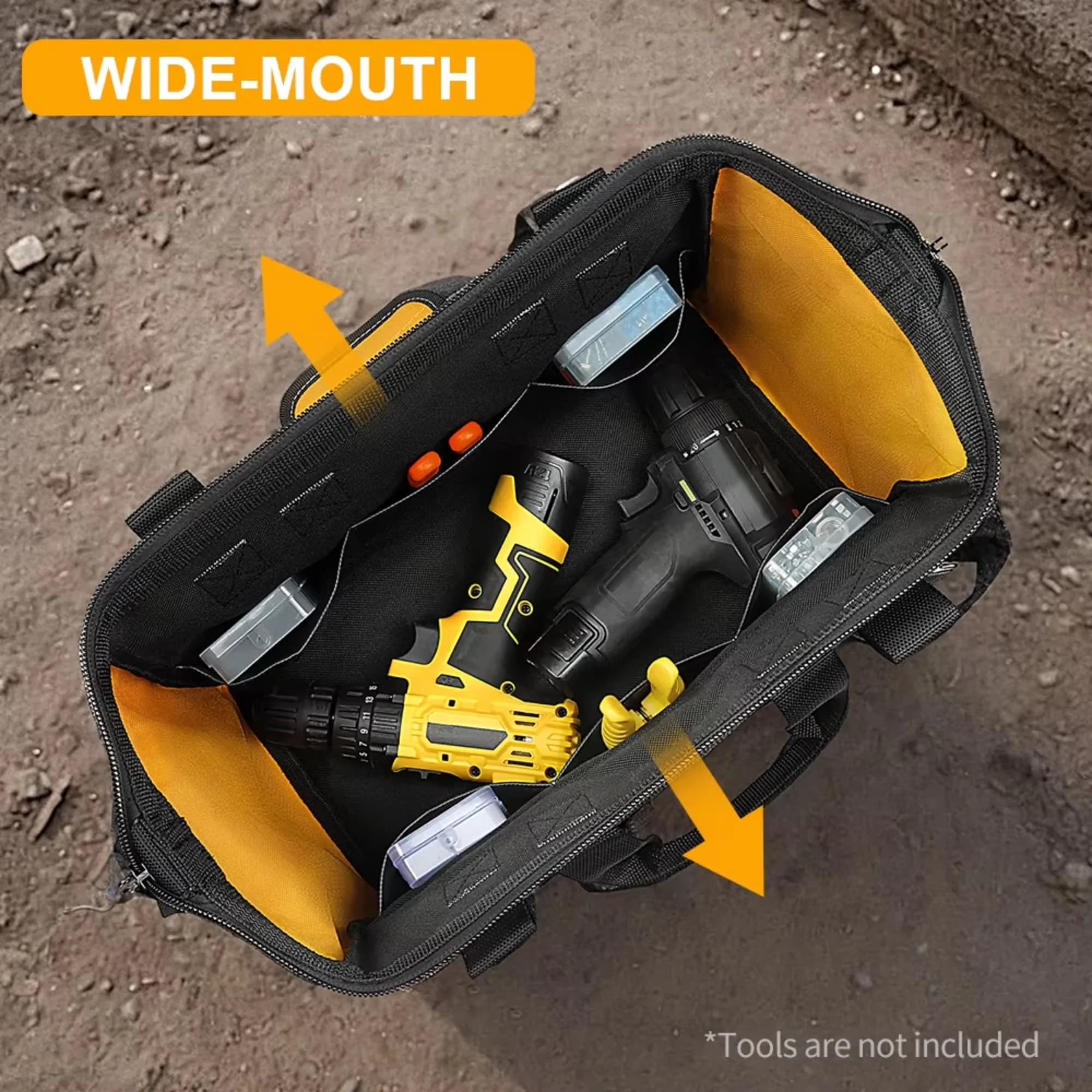 Toolstorage Modern with Handheld, Tool Organizer, Tool Bag - Yellow 1 for Home Model 41B814