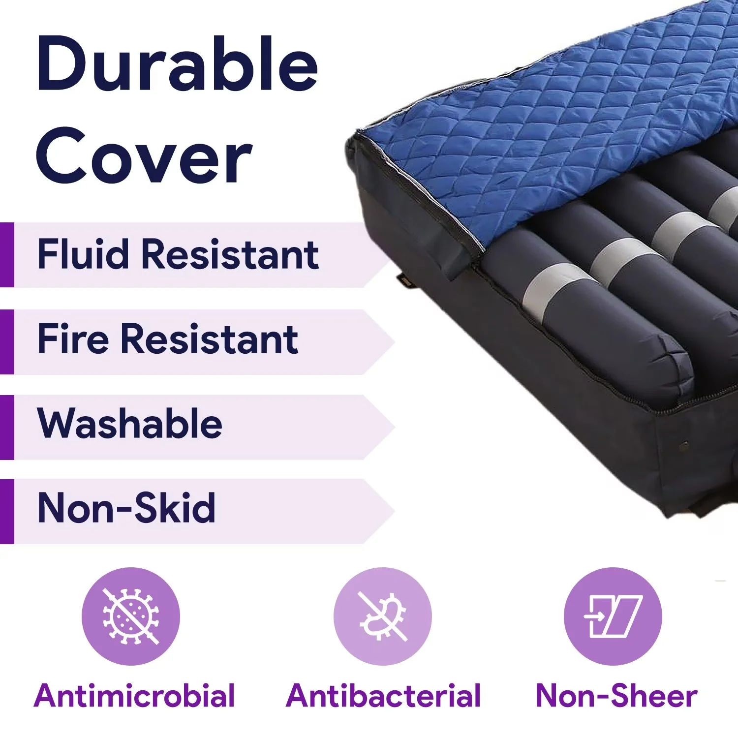 Efficient Mattresses Accessory with Adjustable, Bed Size: 36” x 80”, Pump 8" Thick - Nylon Model A35016