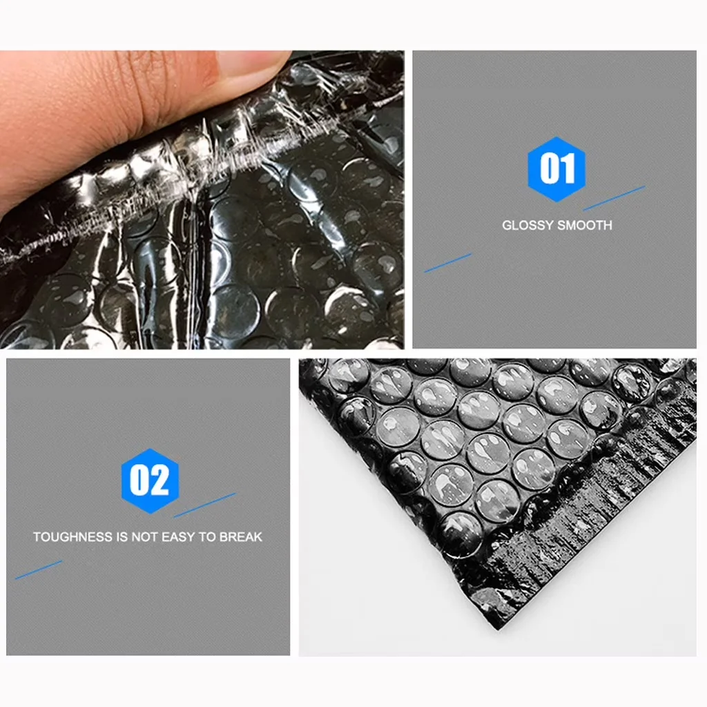 Sleek Moving with Usable Size 4.3 x 6" Bubble Envelopes - Material Pe + Pearl Film Black for Small Model 6E66E5