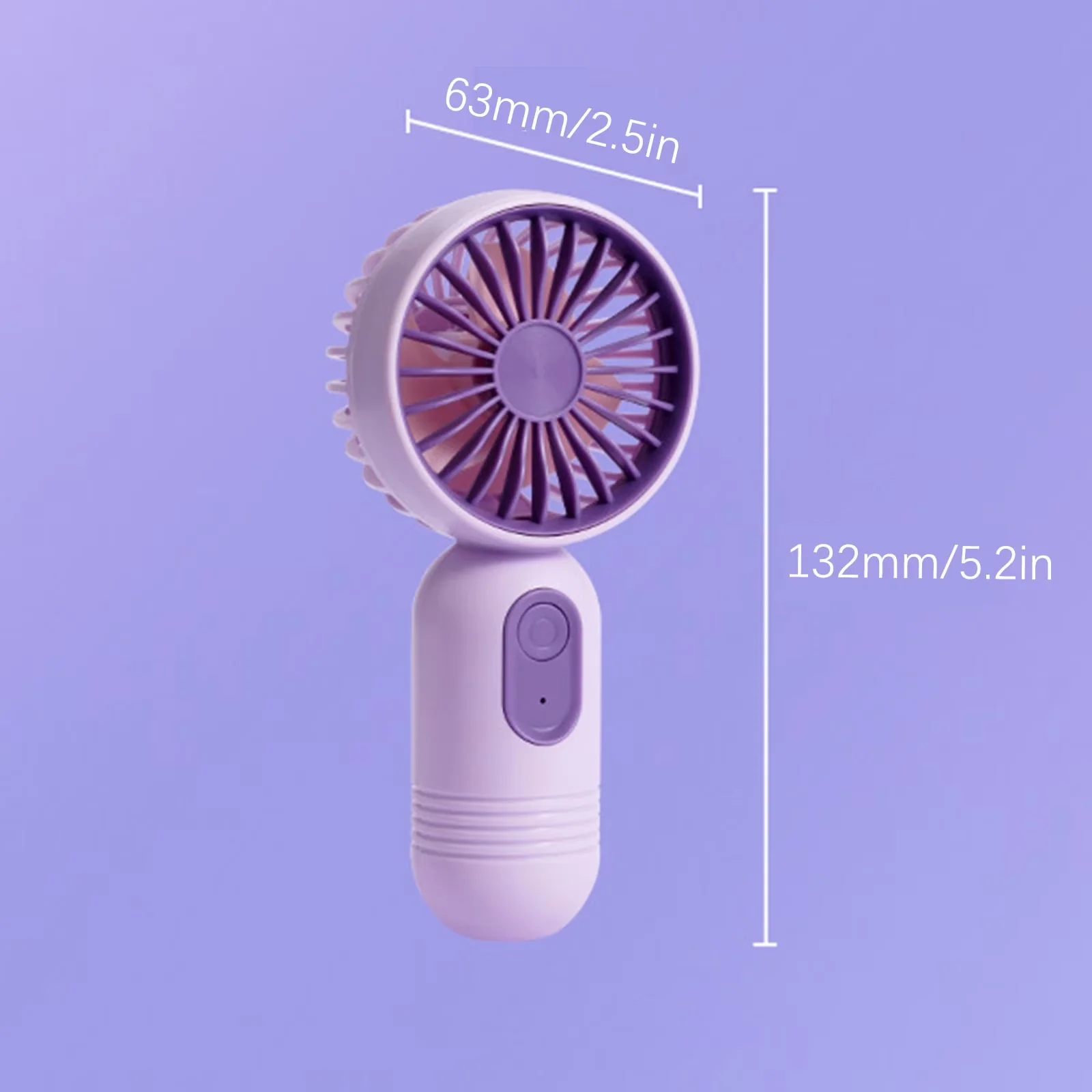 Fans In Cooling Compact with Battery, Darzheoy Handheld Mini Fan - Purple for Travel Model 81FB5E