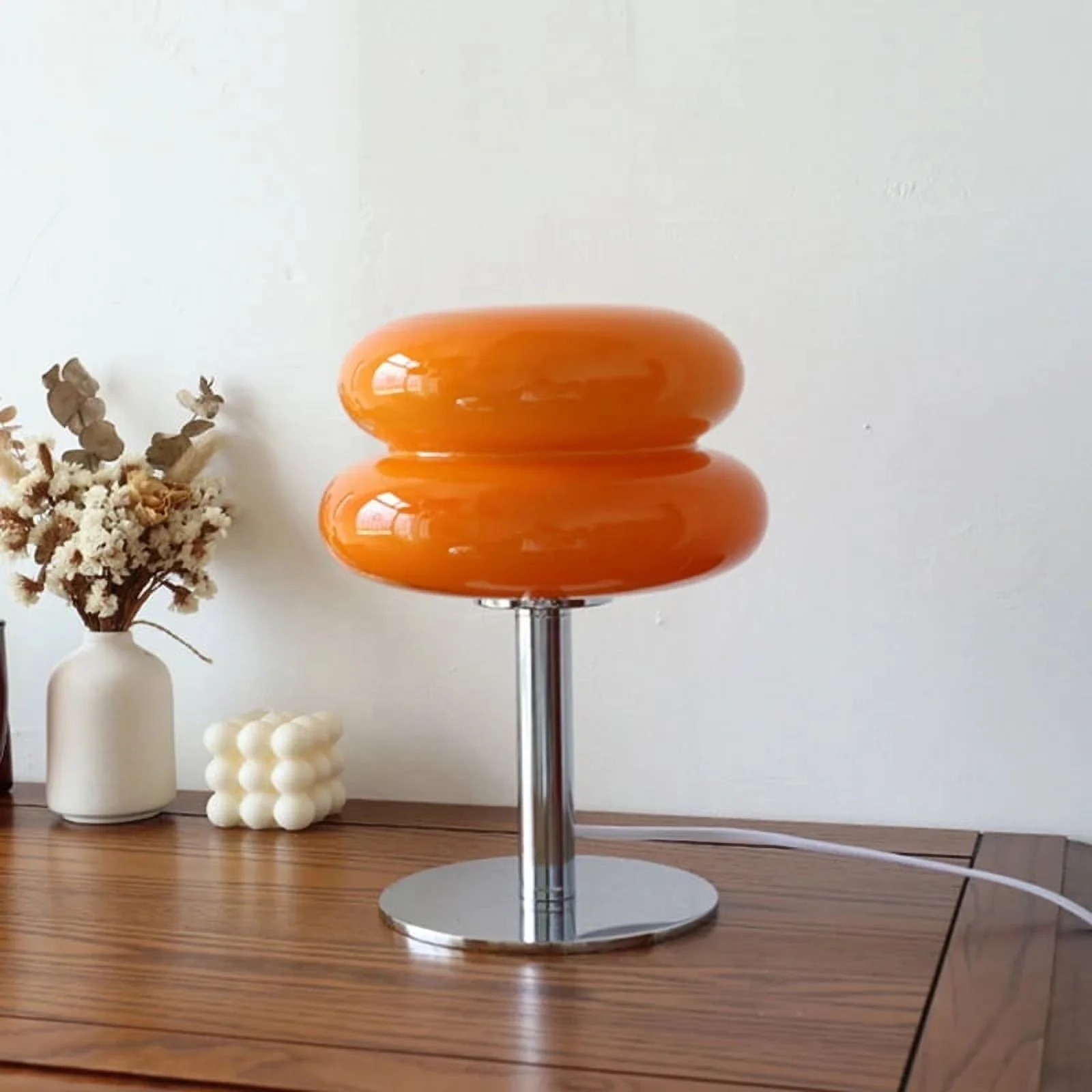 Versatile Table Lamp with Bedside Lamps, Modern, glass table lamp - Orange Glass Model A1E6EB