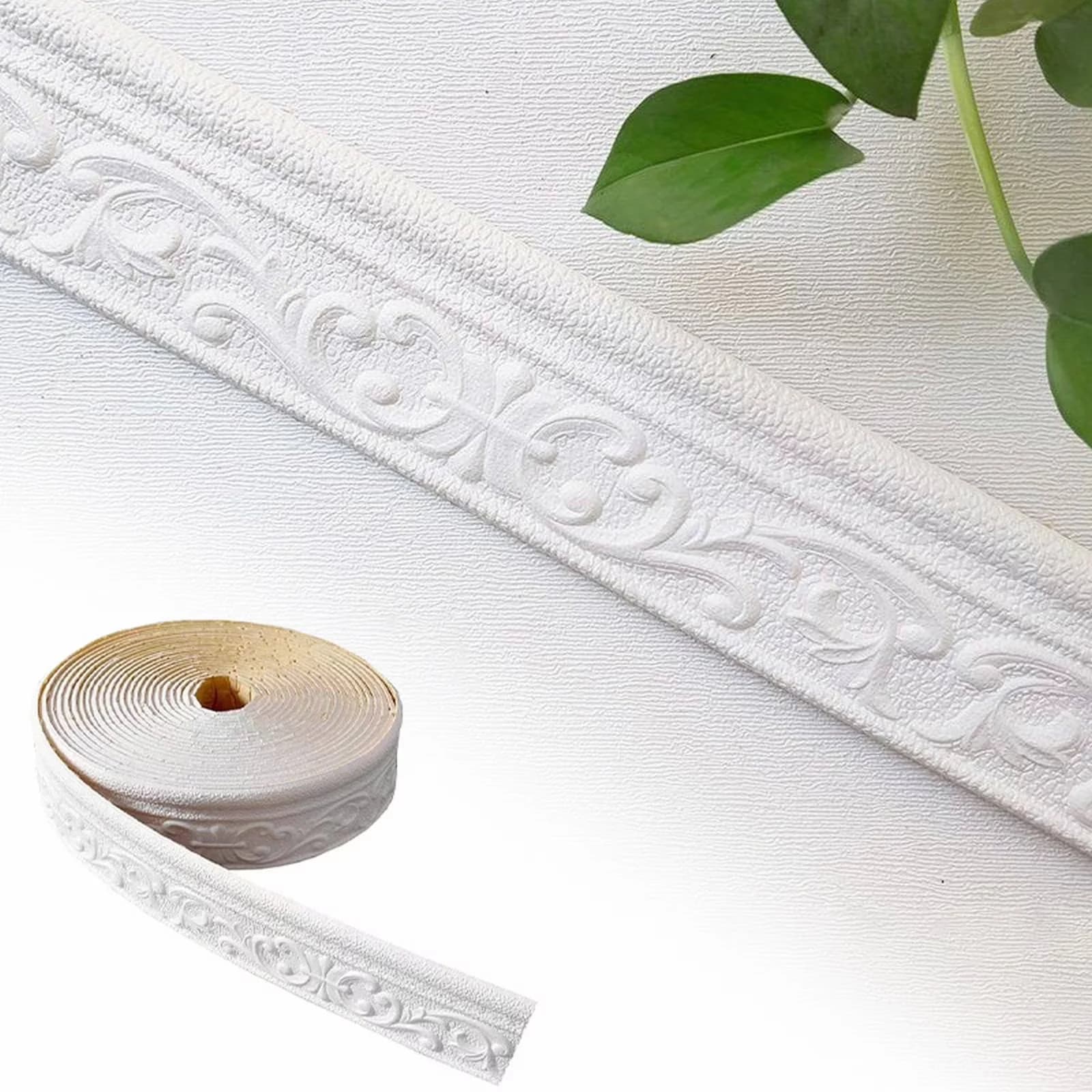 Durable Wallpaper Wall Decals Wall Covering with Stain Resistant, Flexible - Pvc White Model A06373