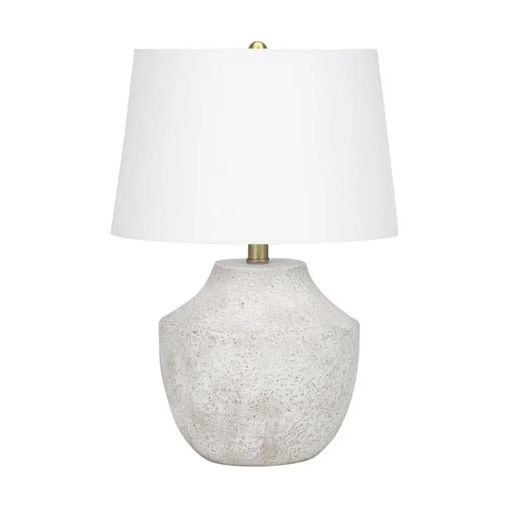 Stylish Table Lamp with Incandescent, Bedside Lamps, 20" Concrete Stone - Concrete Beige Model EA8A9E