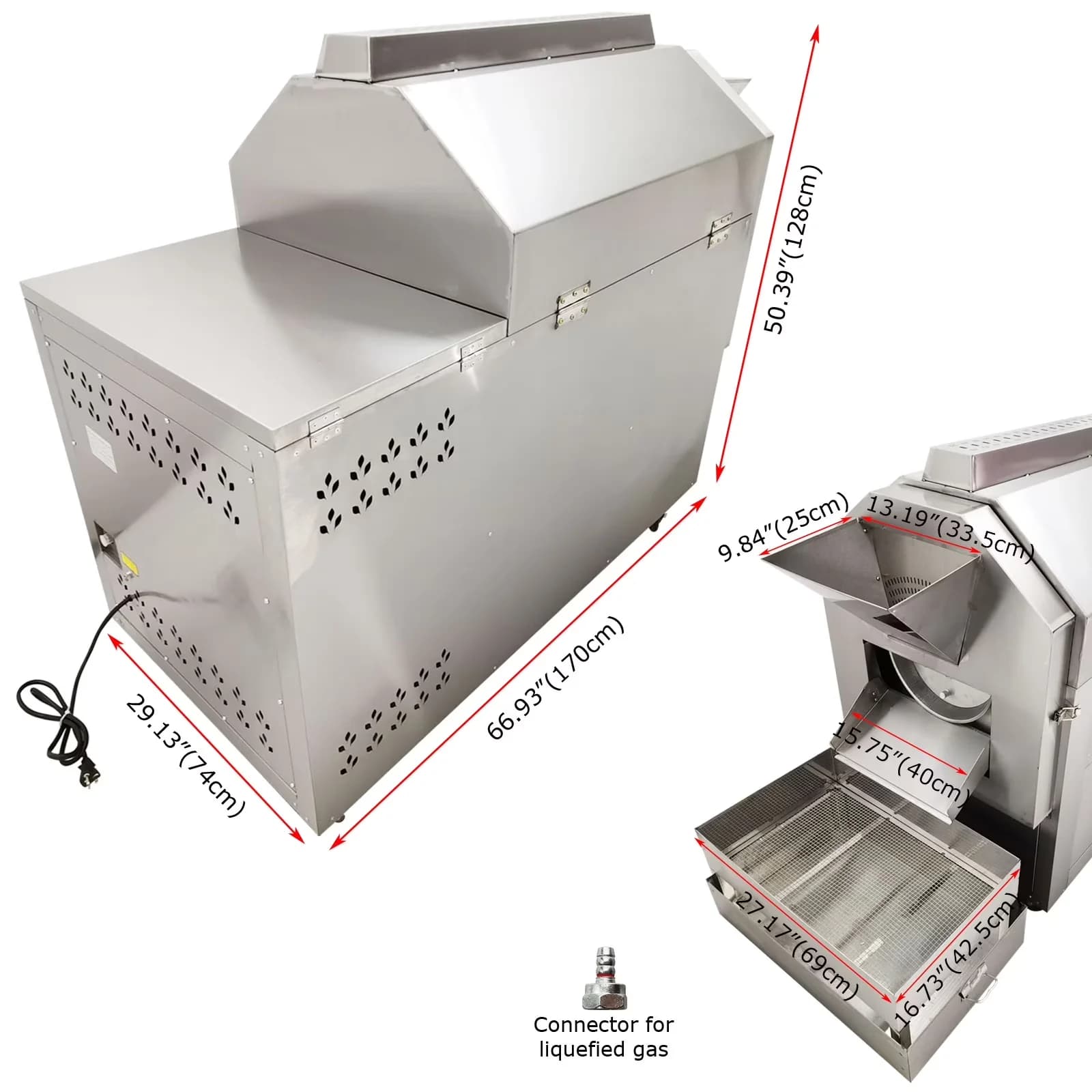 Sleek Smoker with 220V - Stainless Steel for Home and Office Model 04C302